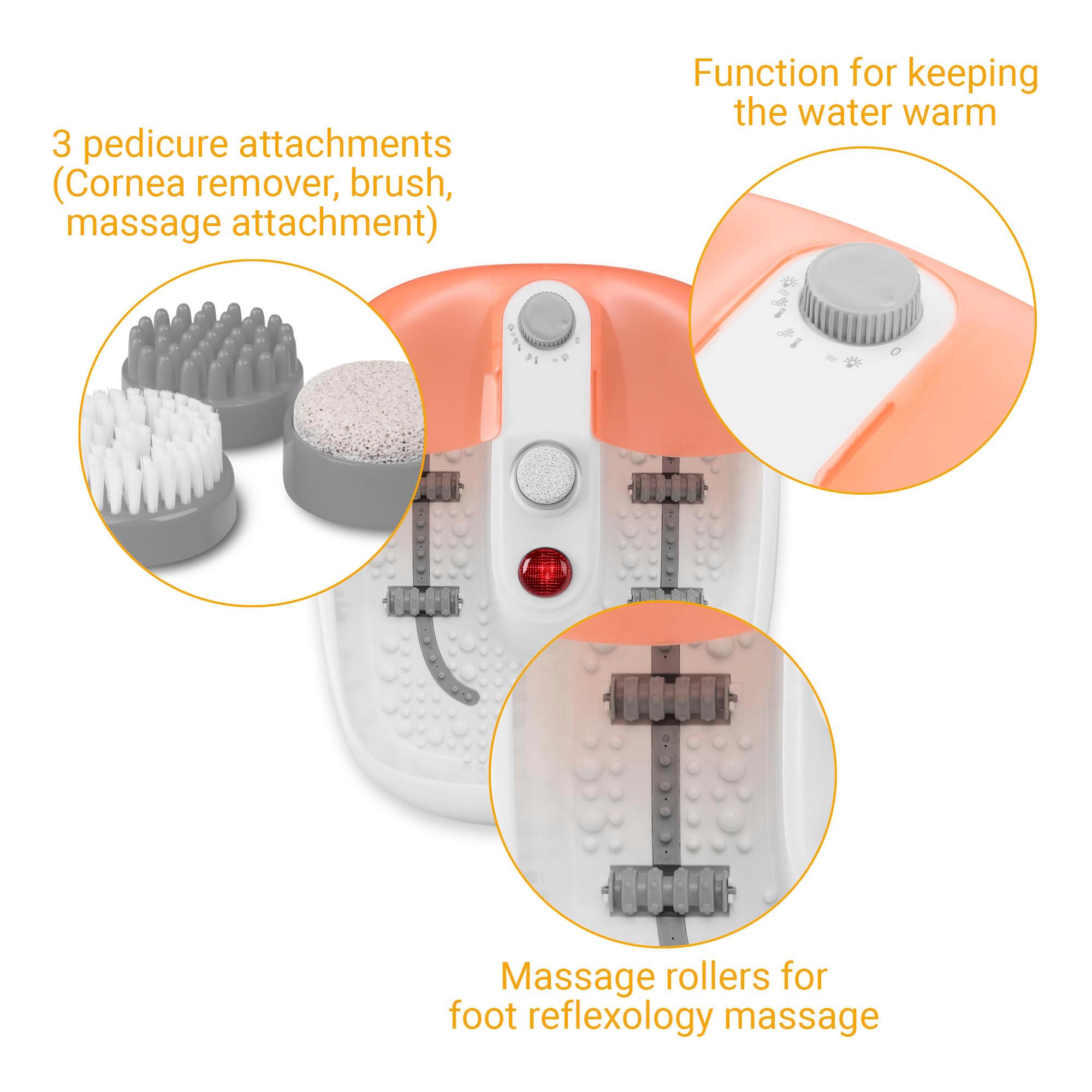 Medisana Fussbad »FS 883« Vibrationsmassage, Wärmefunktion, Sprudel-und Warmhaltefunktion