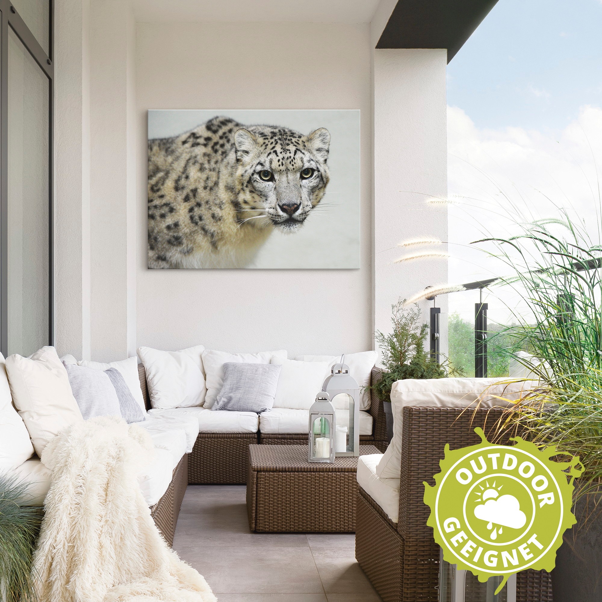 Artland Wandbild »Schneeleopard« Wildtiere 1 Stk. tlg. als Alubild, Leinwandbild in verschied. Grössen