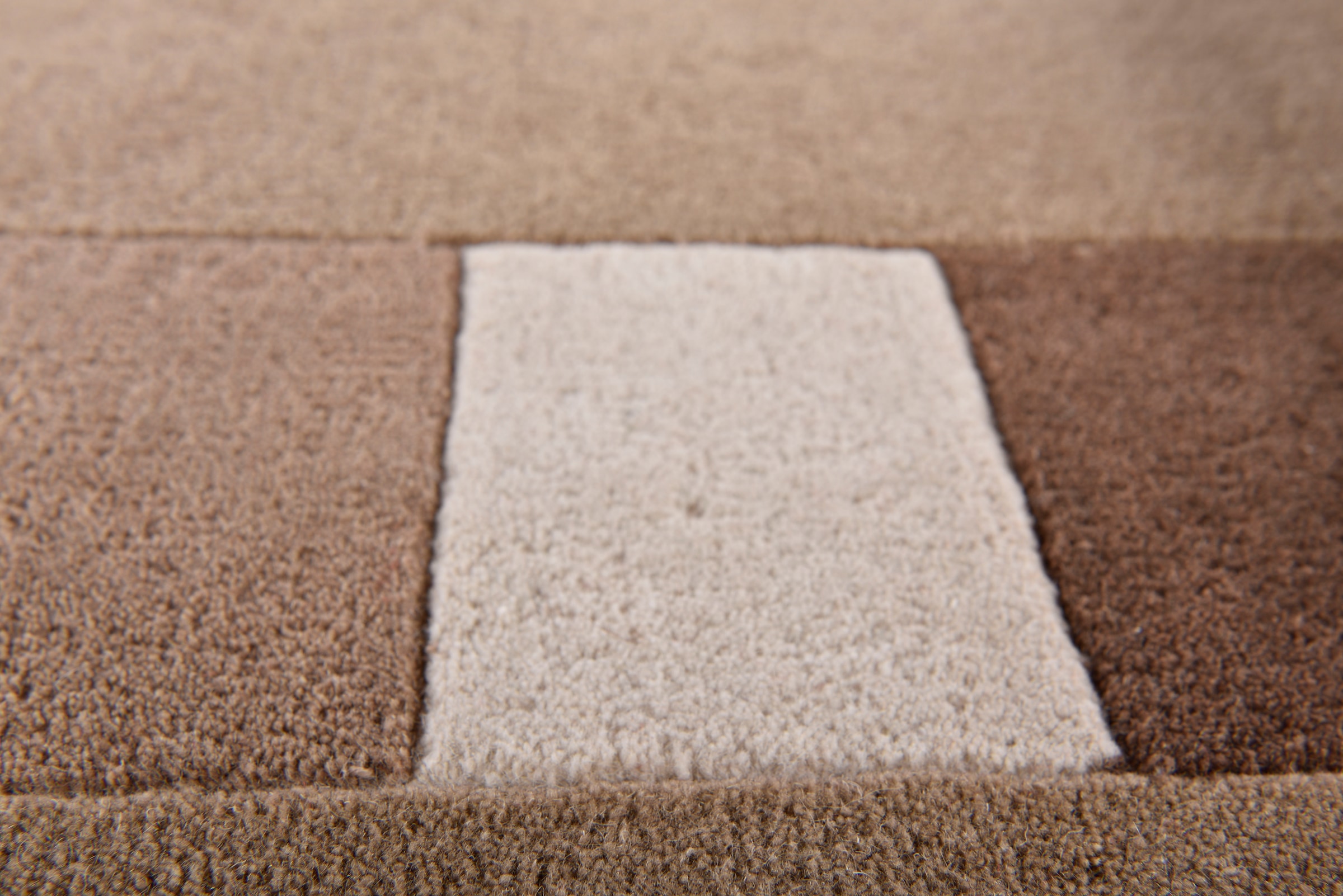 THEKO Wollteppich »Royal Nepali 3085« rechteckig 15 mm Höhe reine Wolle, handgetuftet, Uni-Farben, mit Bordüre, modernes Design