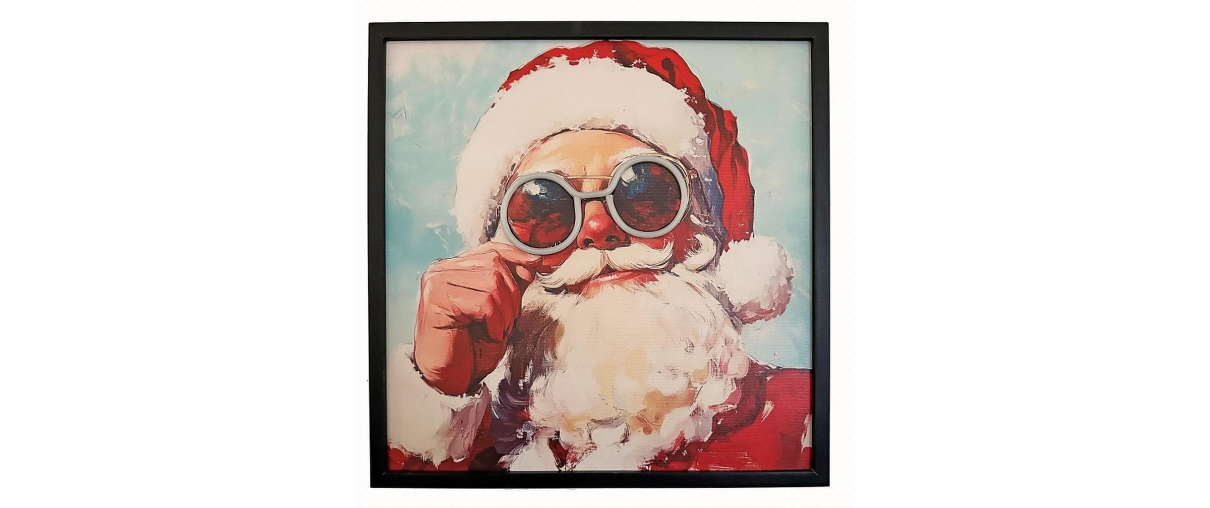   Figurine décorative LED »Bild Santa Neon Brille 46 cm x 46 cm«