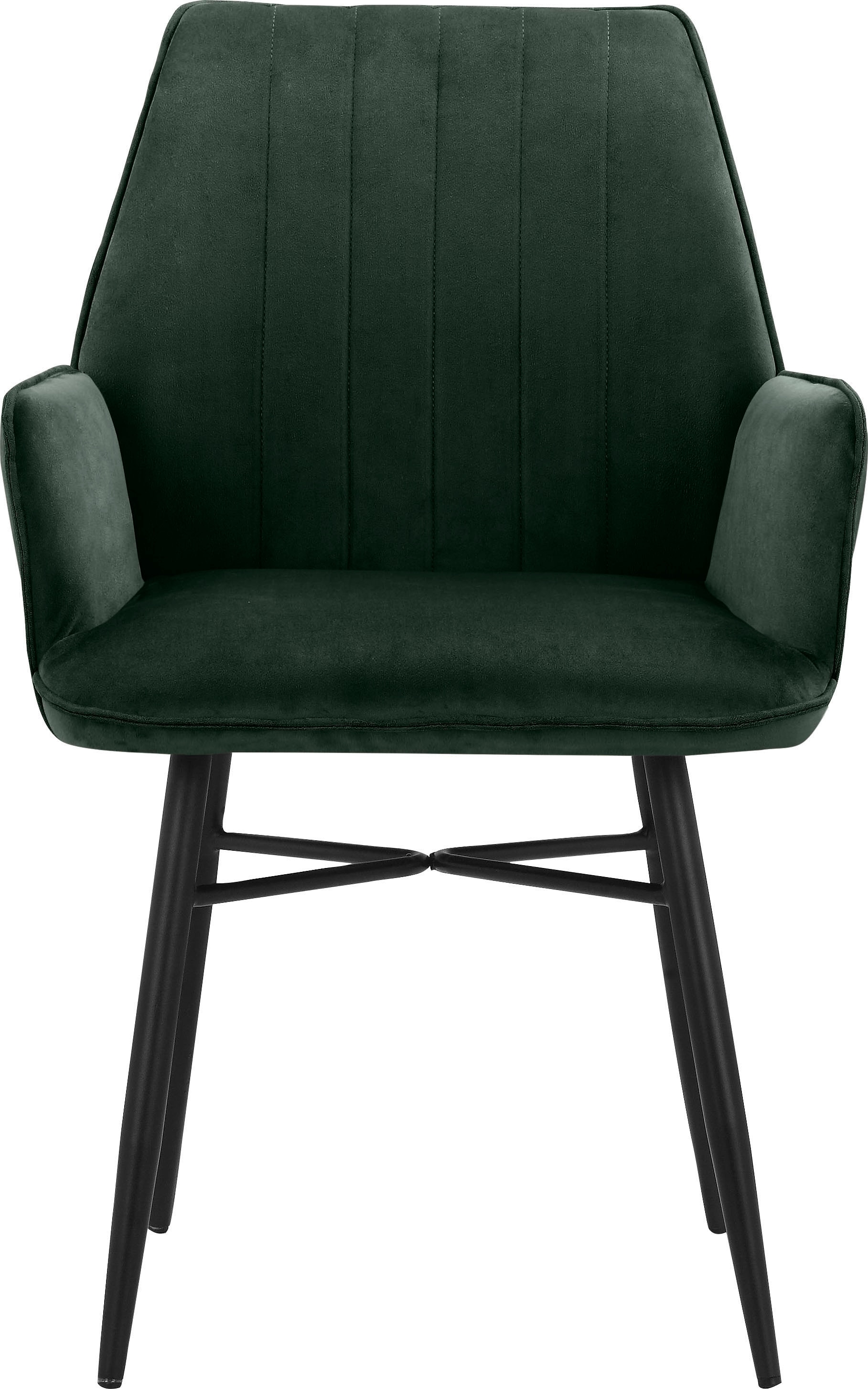 Leonique Chaise de salle à manger »Hrodwyn« () 2 cuisSitz gepolstert, mit horizontale Nähten am Rücken, Sitzhöhe 52 cm