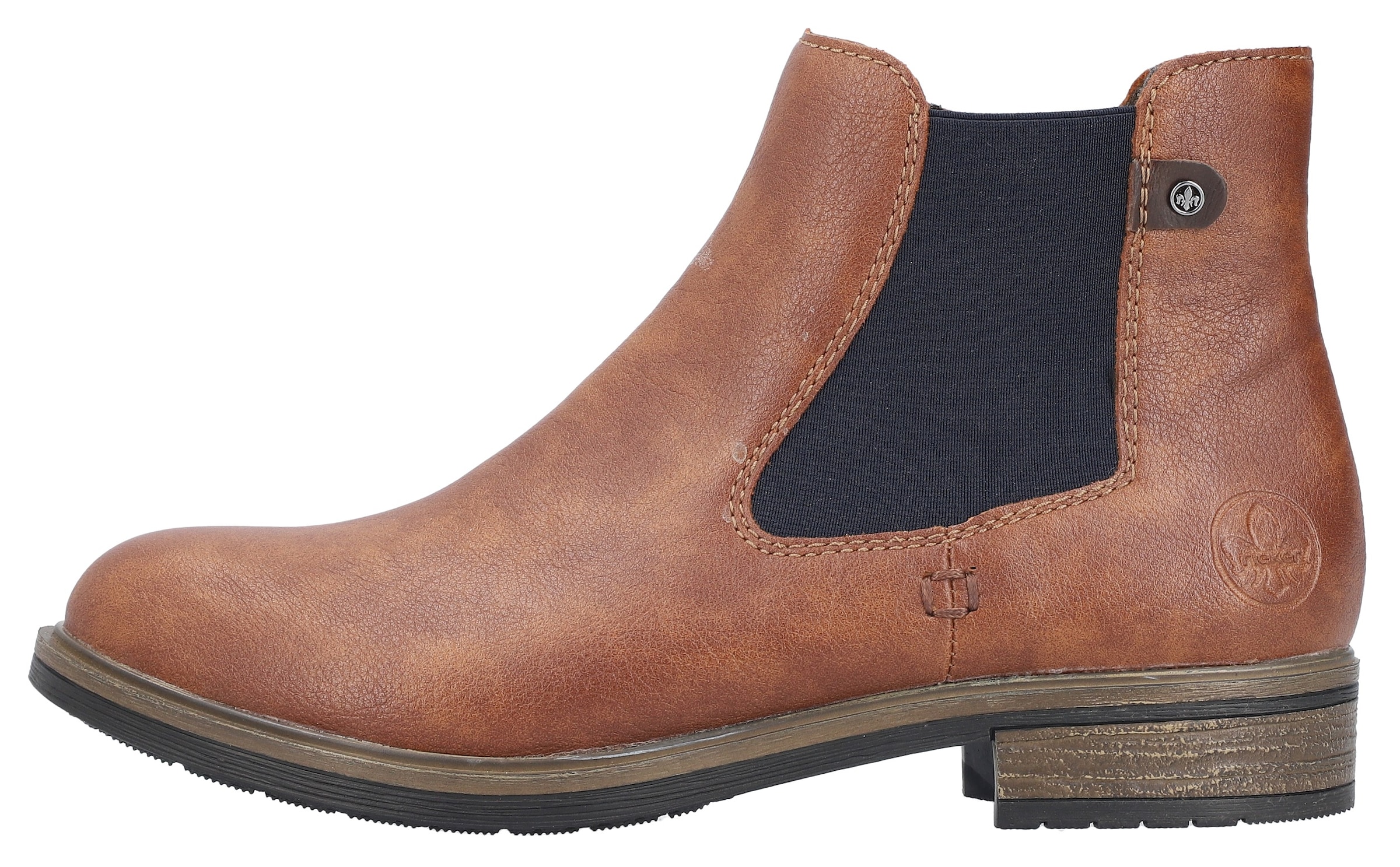 Rieker Chelseaboots  , Schlupfboots, Stiefelette, Blockabsatz, mit wärmendem Textilfutter