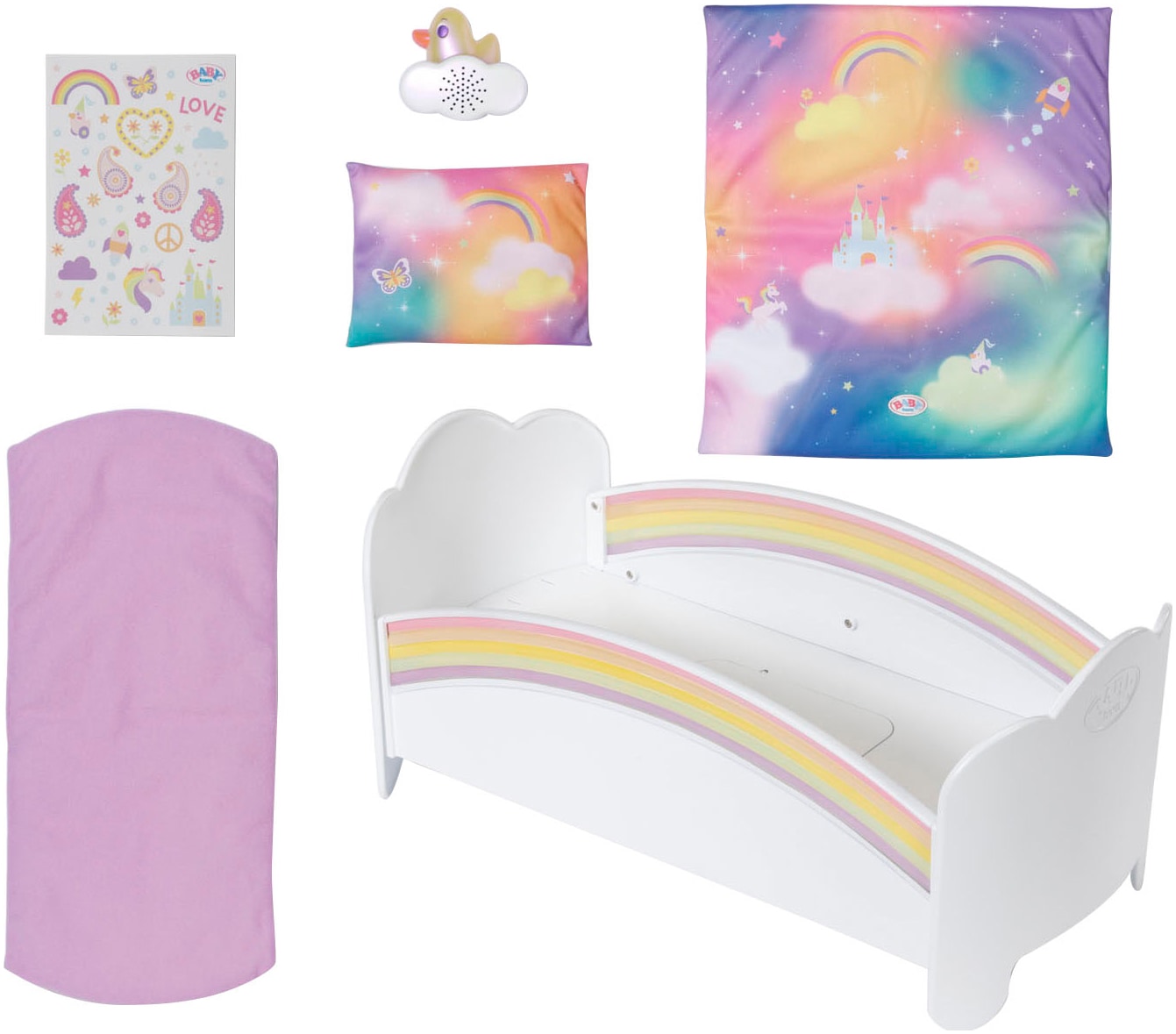 Baby Born Lit de poupée »Regenbogen« mit Licht- und Soundeffekt