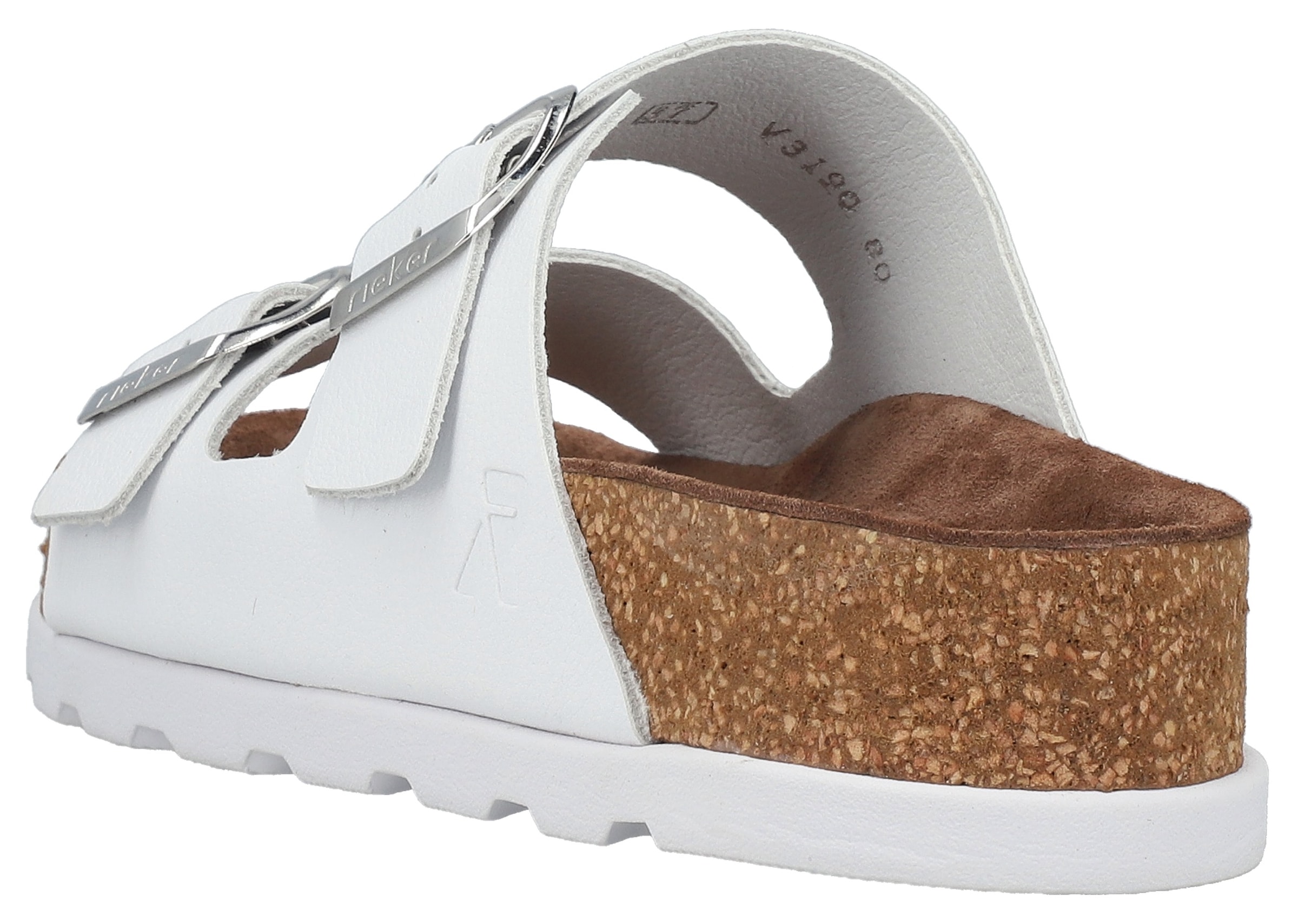 Rieker Pantolette  Hausschuh, Sommerschuh, Strandschuh, Zweischnaller mit Softfussbett