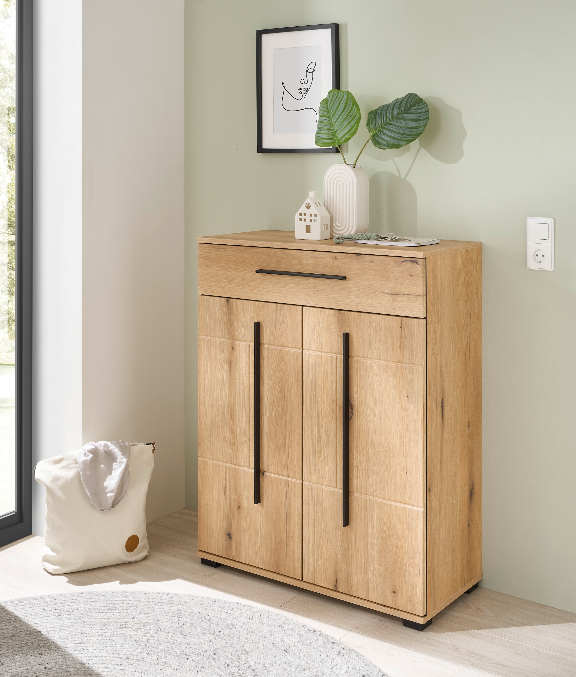 Home affaire Armoire vestiaire »Cantara, Schrank in zwei Farben, modernes Sideboard, Kommode« vielseitig einsetzbar, ausreichend Stauraum, 80 cm breit