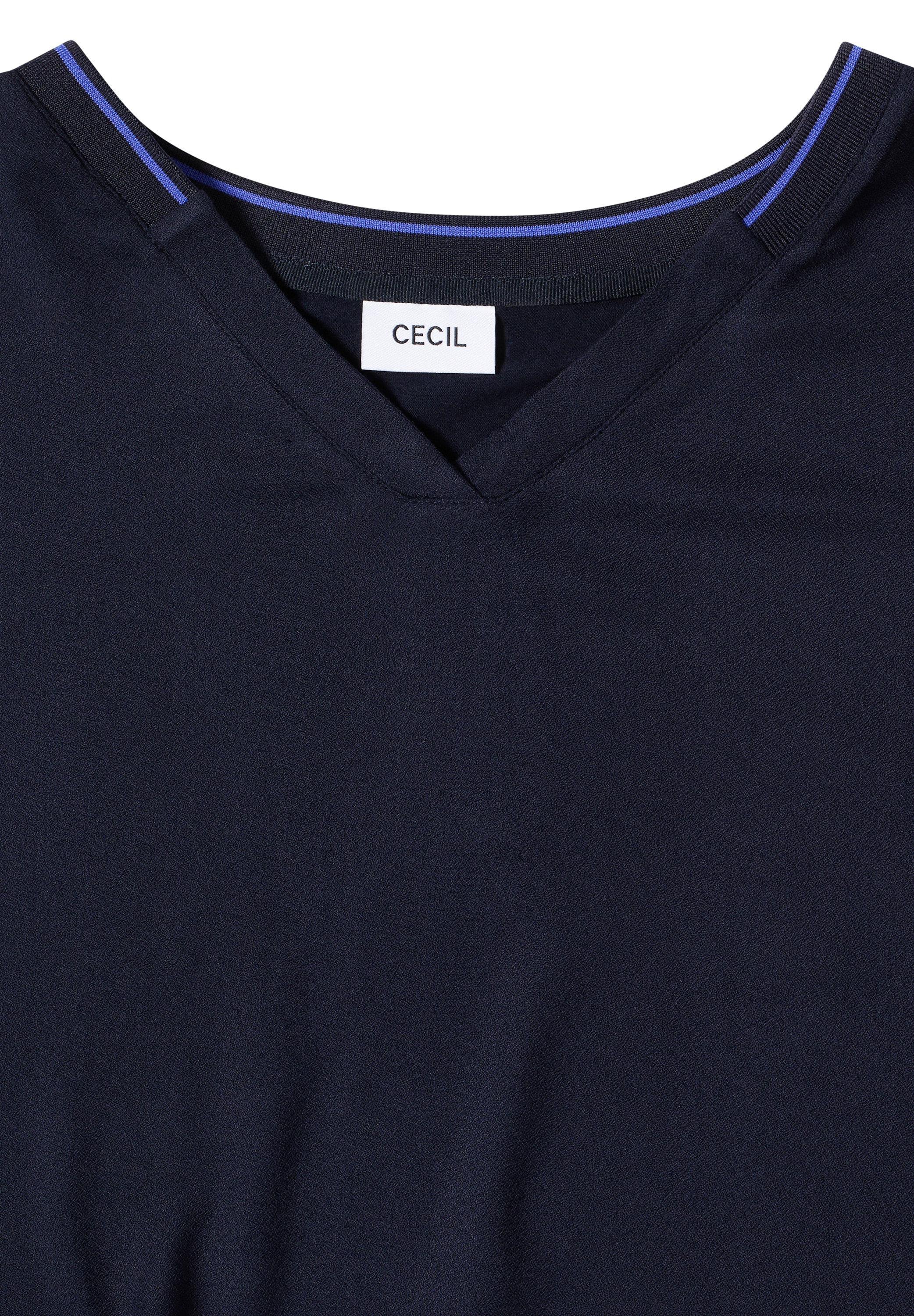 Cecil Blouse à manches courtes T-shirt d'été à manches courtes avec mélange de textures