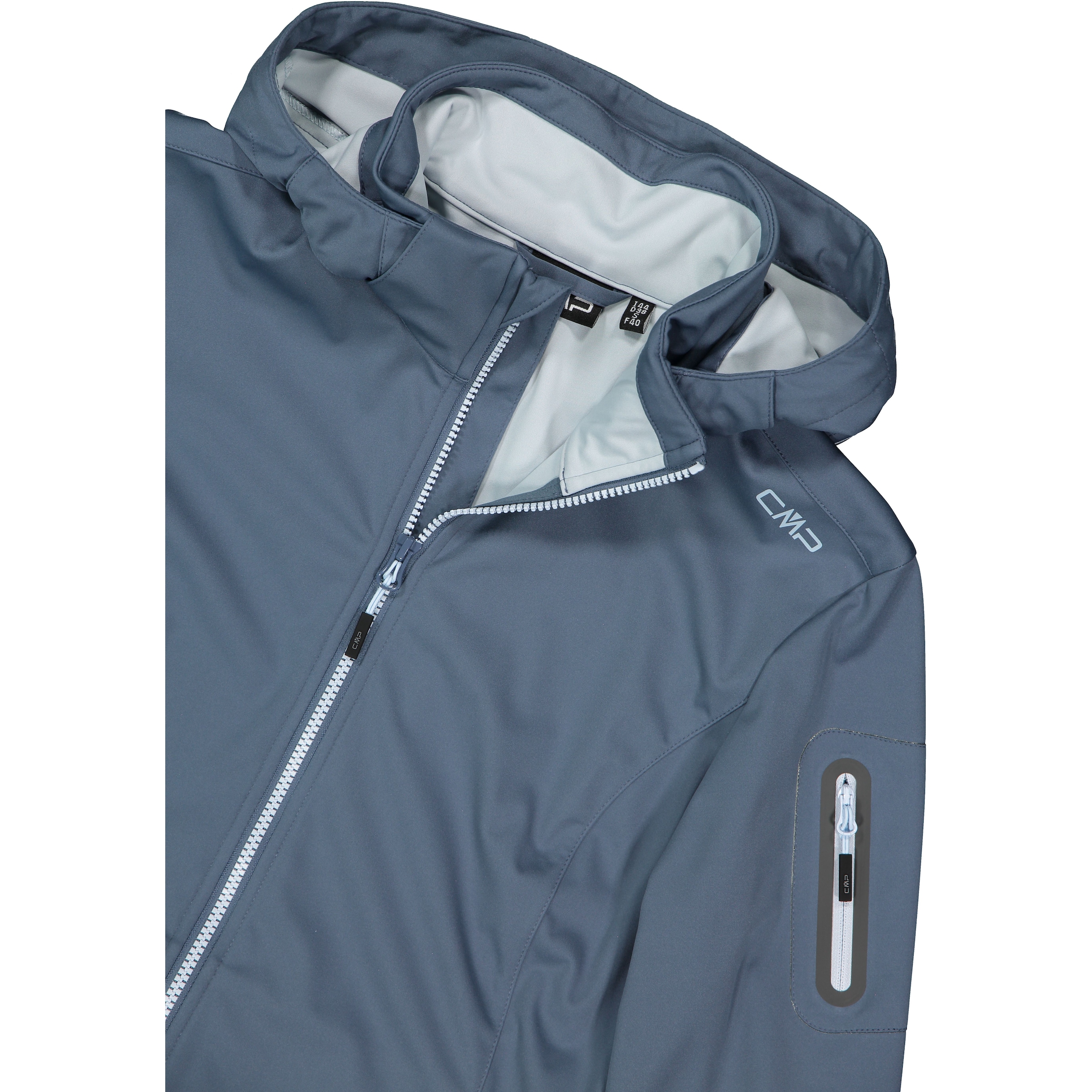 CMP Veste softshell »WOMAN JACKET DET HOOD« avec capuche avec capuche, respirant, coupe-vent, déperlant