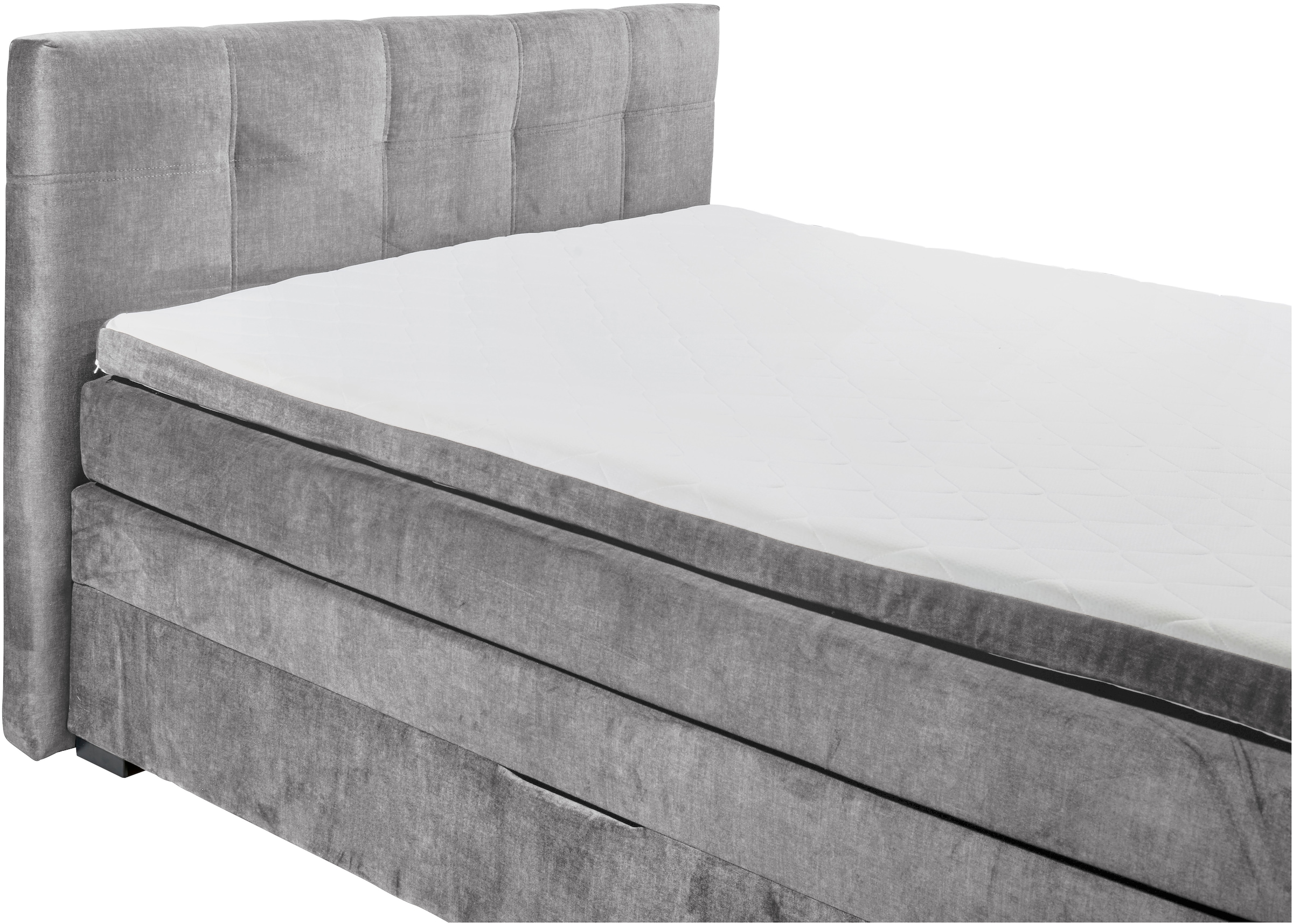 ED EXCITING DESIGN Lit boxspring »Fanes mit Komforteinstiegshöhe von 73cm« erhältlich in 180x200cm, inkl. Bettkasten und 7cm Visco-Topper