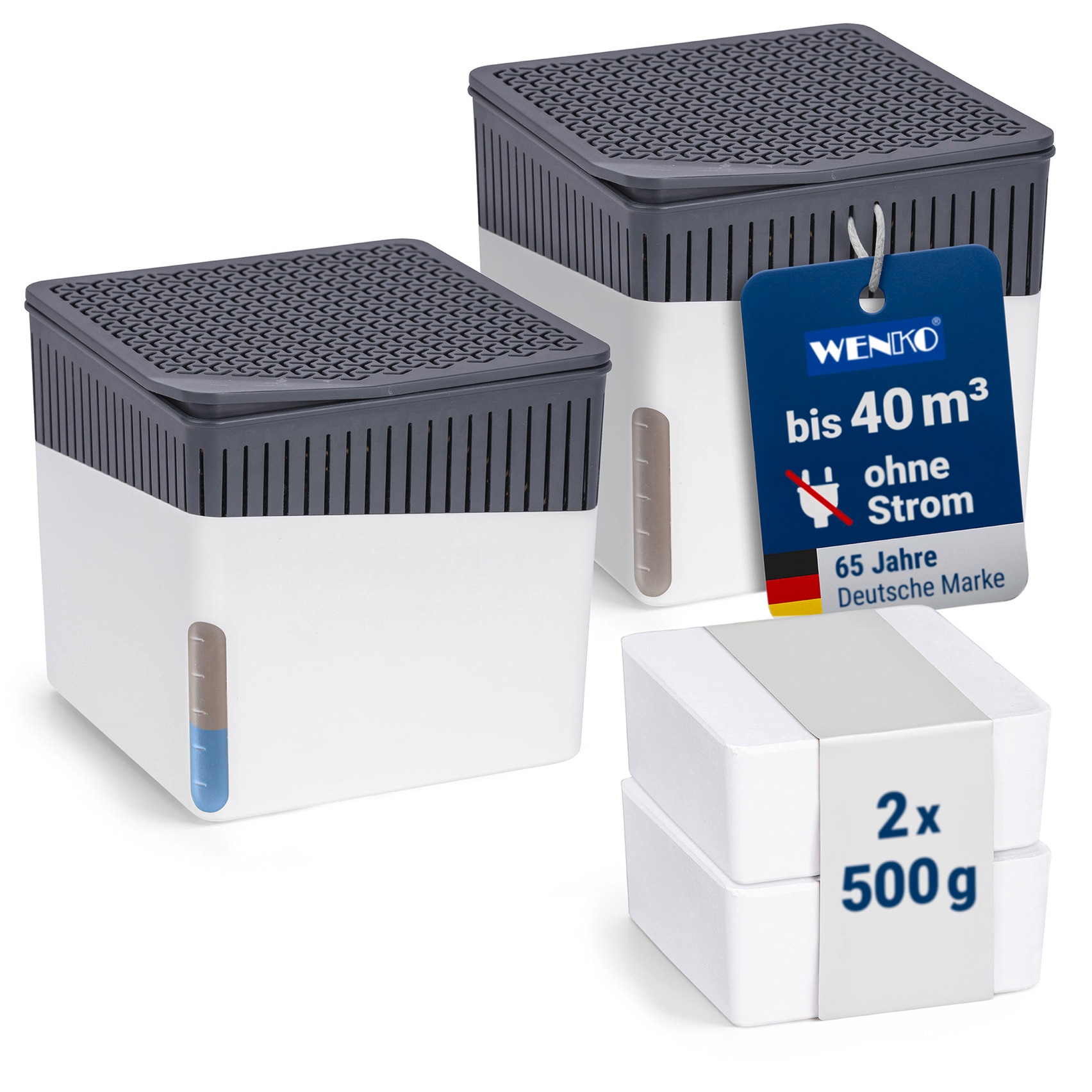 WENKO Déshumidificateur d'air »Cube« für 40 m³ Räume 2 x 500 g