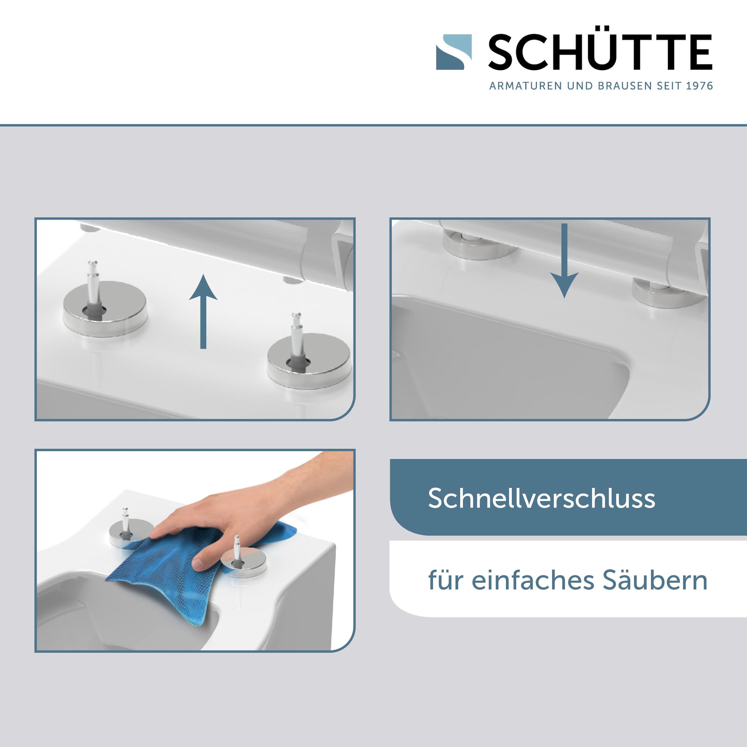 Schütte WC-Sitz »FAMILY WHITE« Duroplast, Absenkautomatik, Schnellverschluss, abnehmbarer Kindersitz