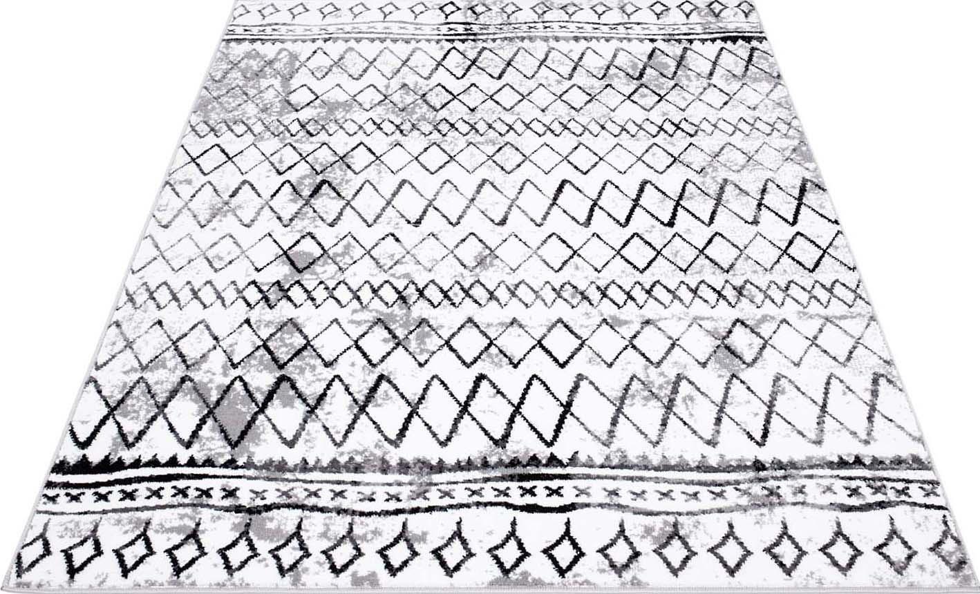 Carpet City Tapis »Timeless 7547« Rectangulaire 6 mm Höhe Kurzflor, Modern, Zickzack-Muster, ideal für Wohnzimmer & Schlafzimmer