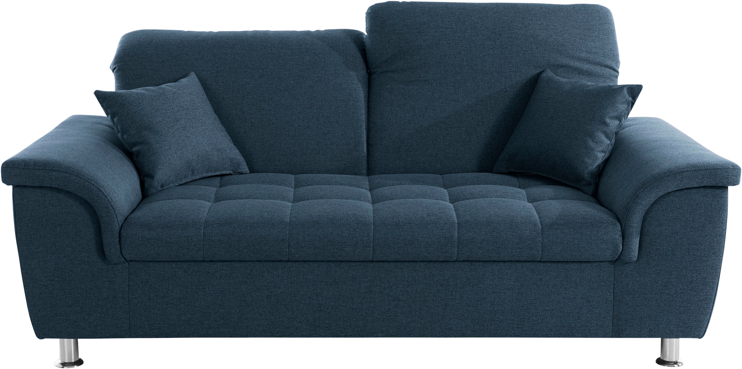 DOMO collection 2-places »Franzi, zeitlos & elegant, moderne Sitzheftung« wahlweise mit Kopfteilverstellung, inklusive Zierkissen