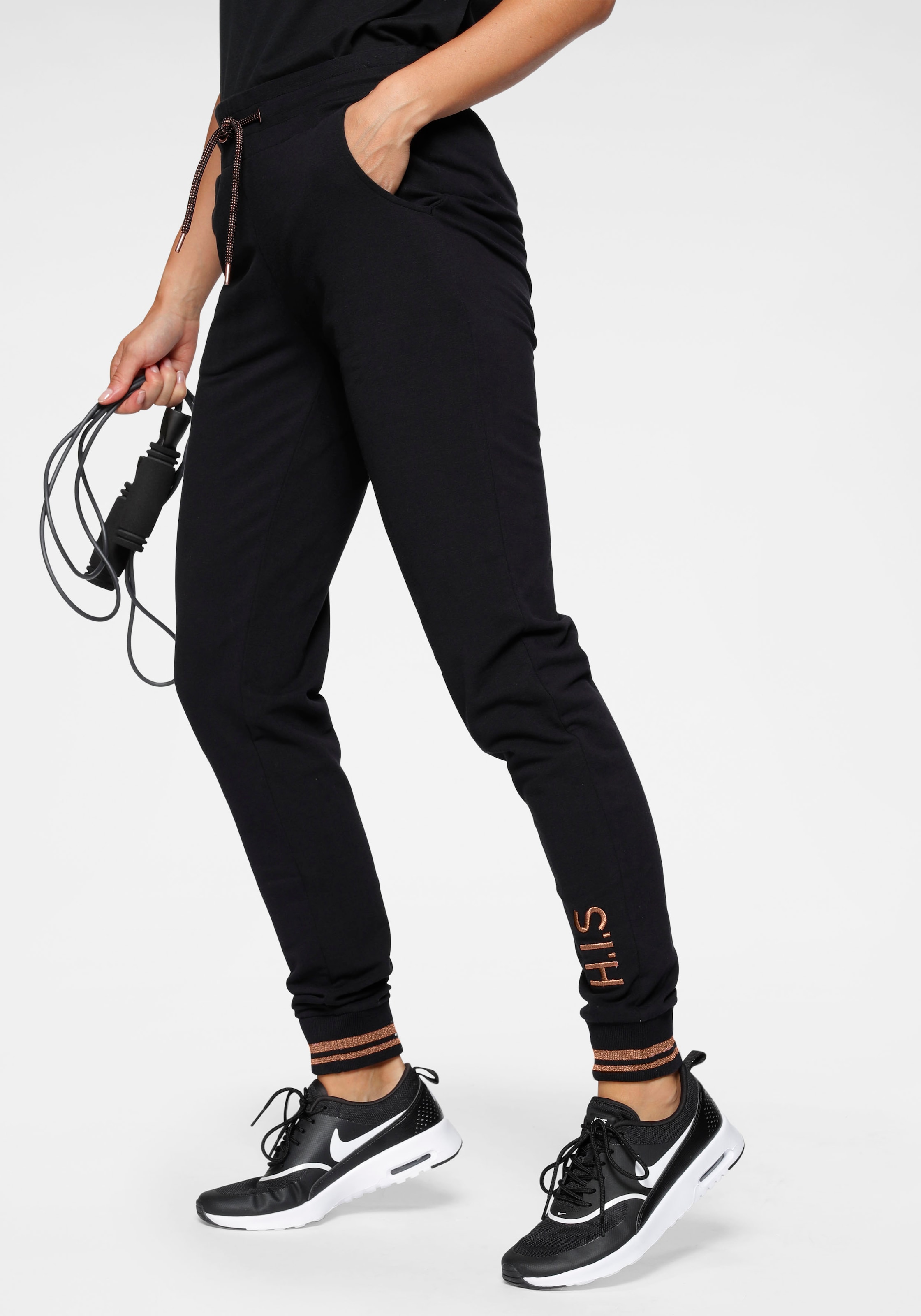 H.I.S Pantalon de jogging  mit metallisch glänzenden Details