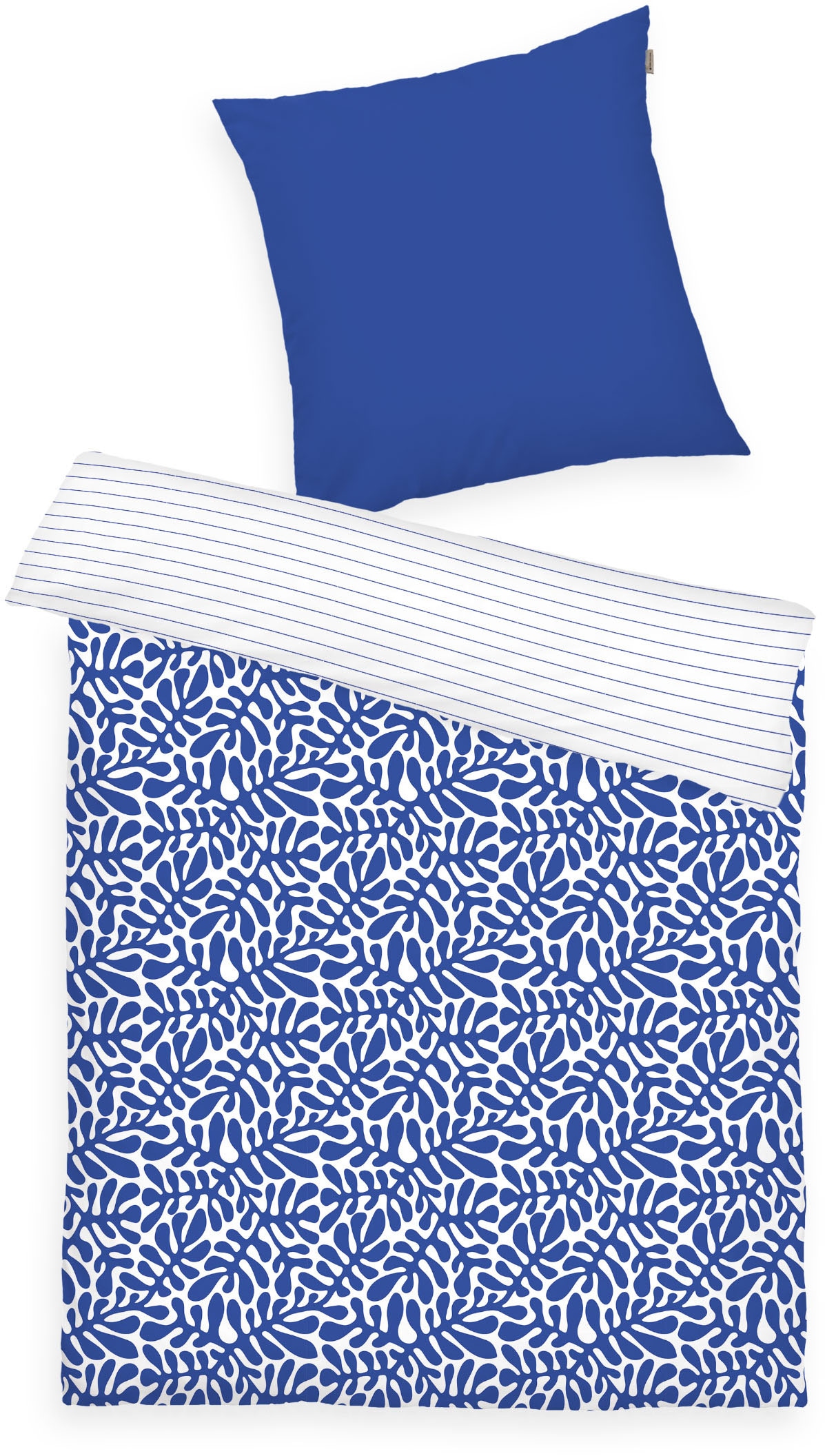 TOM TAILOR HOME Bettwäsche »ORGANIC LEAVES in Gr. 135x200cm, 155x220cm oder 200x220cm« 2 Stk. new bedroom, mit farbigem Markenreissverschluss