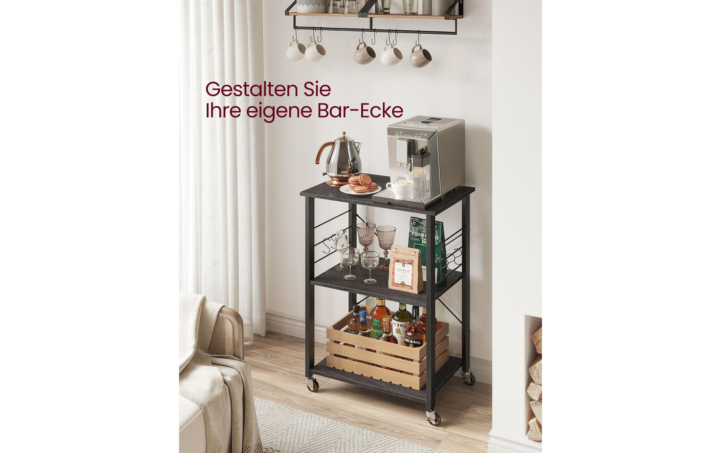 VASAGLE Küchenregal »mit 3 Ablagen«