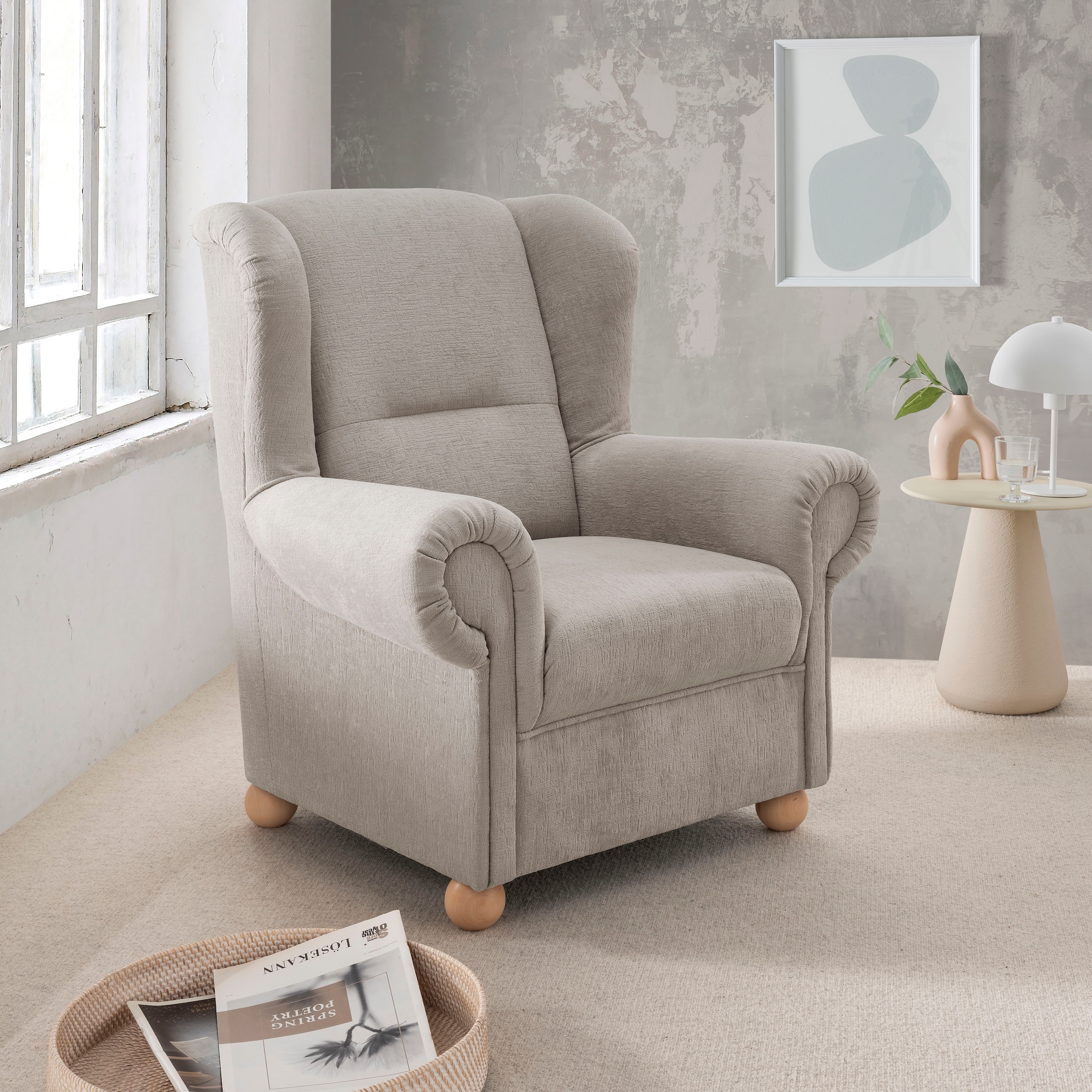 Home affaire Ohrensessel »Torello Relaxsessel, toller Sitzkomfort, Breite 92cm, hohe Rückenlehne« 1 Stk. tlg.