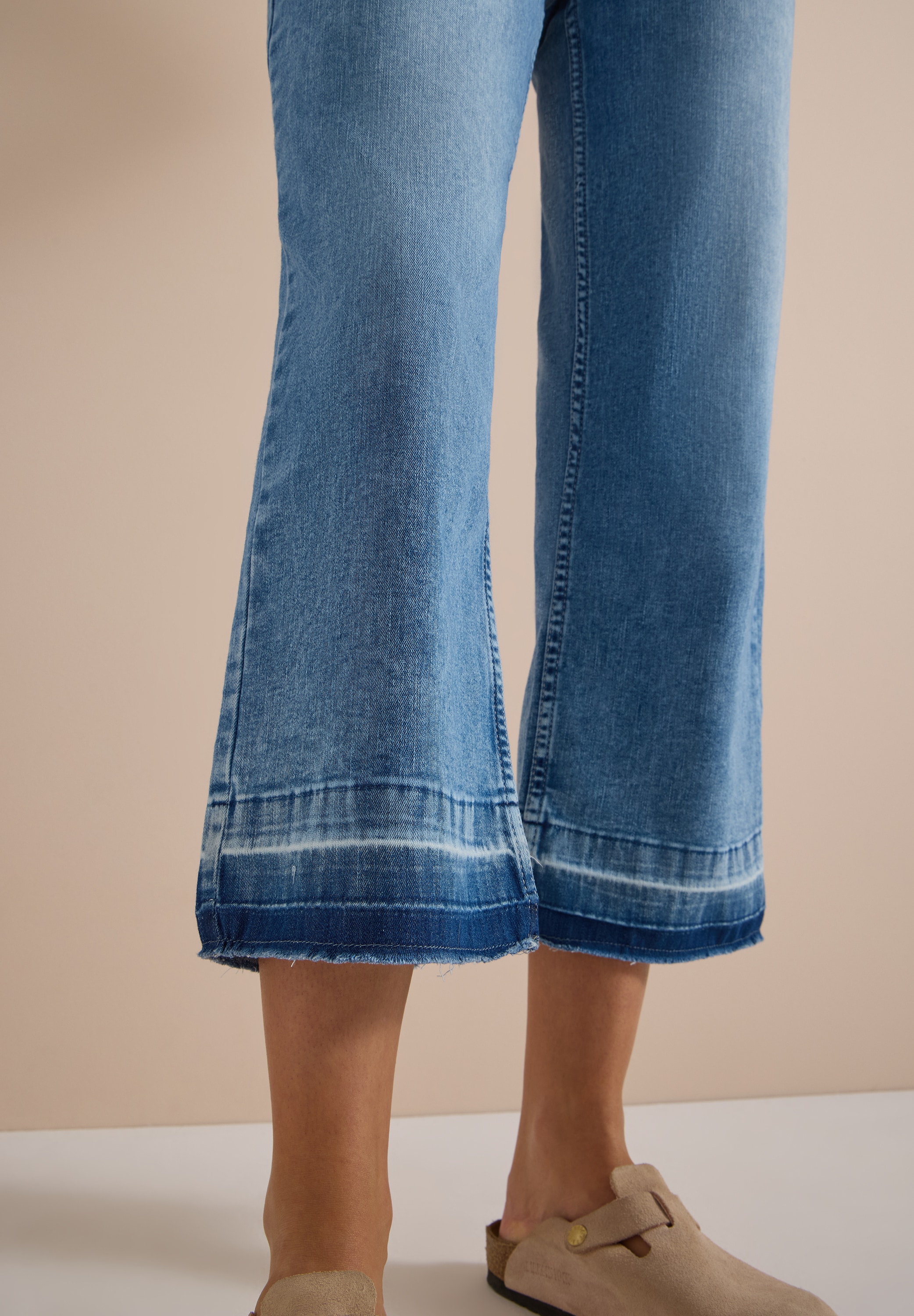 Cecil Jeans droit »Style Neele« Jeans raccourcis avec ourlet effiloché