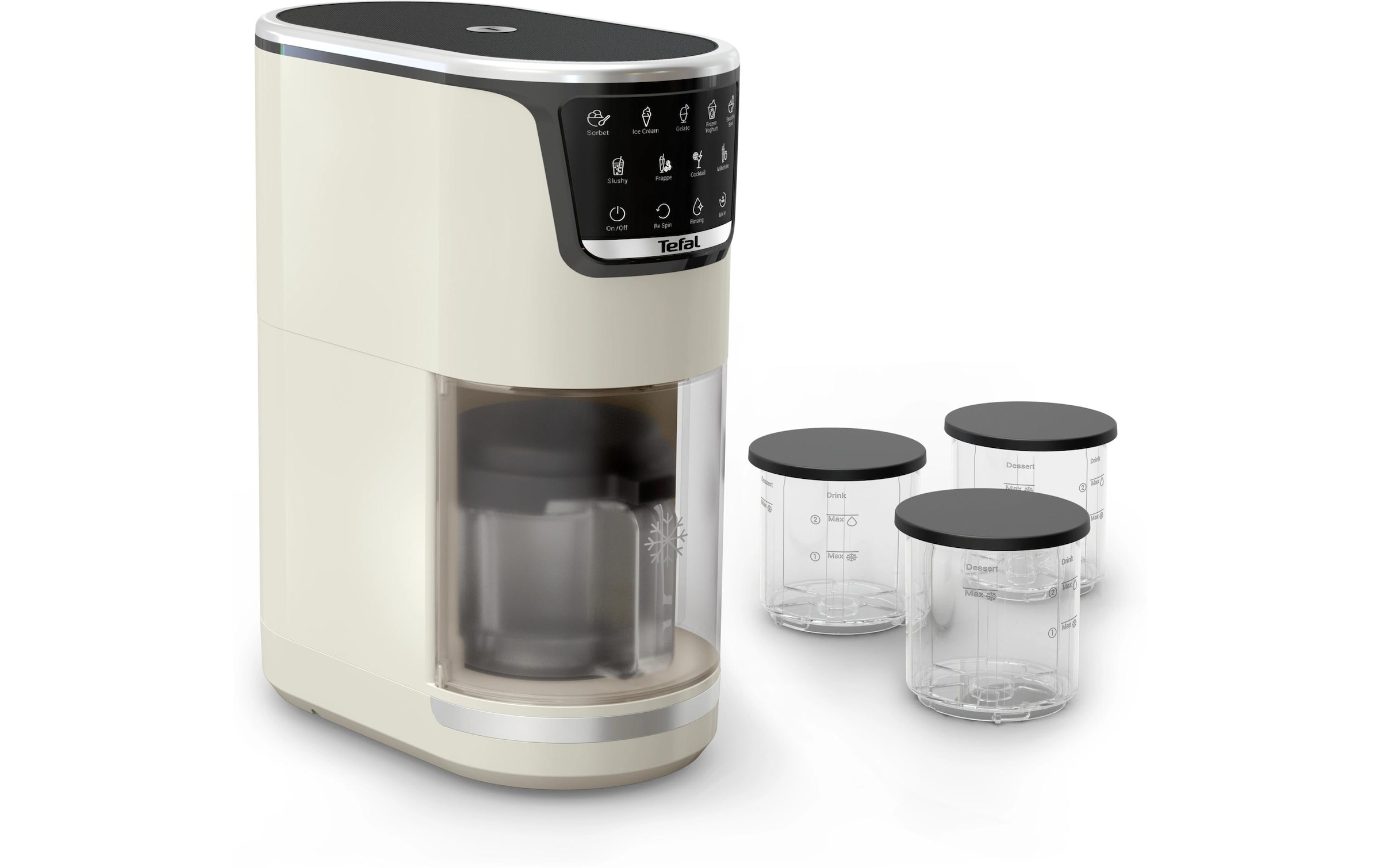 Tefal Machine à glace »Dolci« 1,4 l 600 W 10 Programme, automatisches Reinigungsprogramm, digitales Rezeptbuch