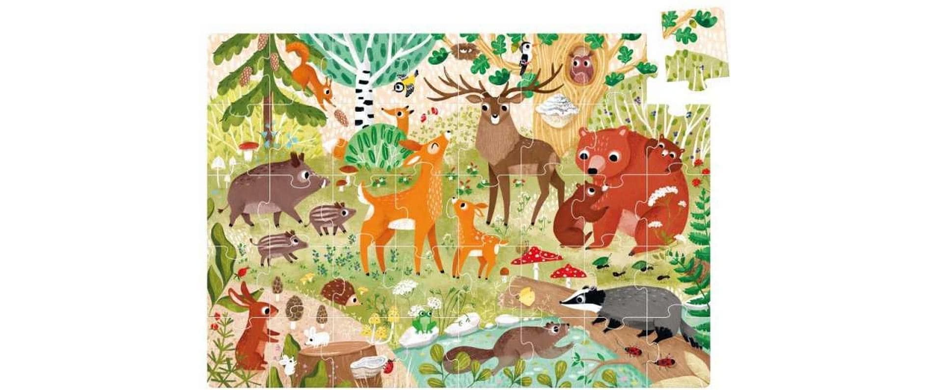   Puzzle »Banana Panda Wild Jumbo Waldtiere Pappe 40 Teile« anglais, multilingue