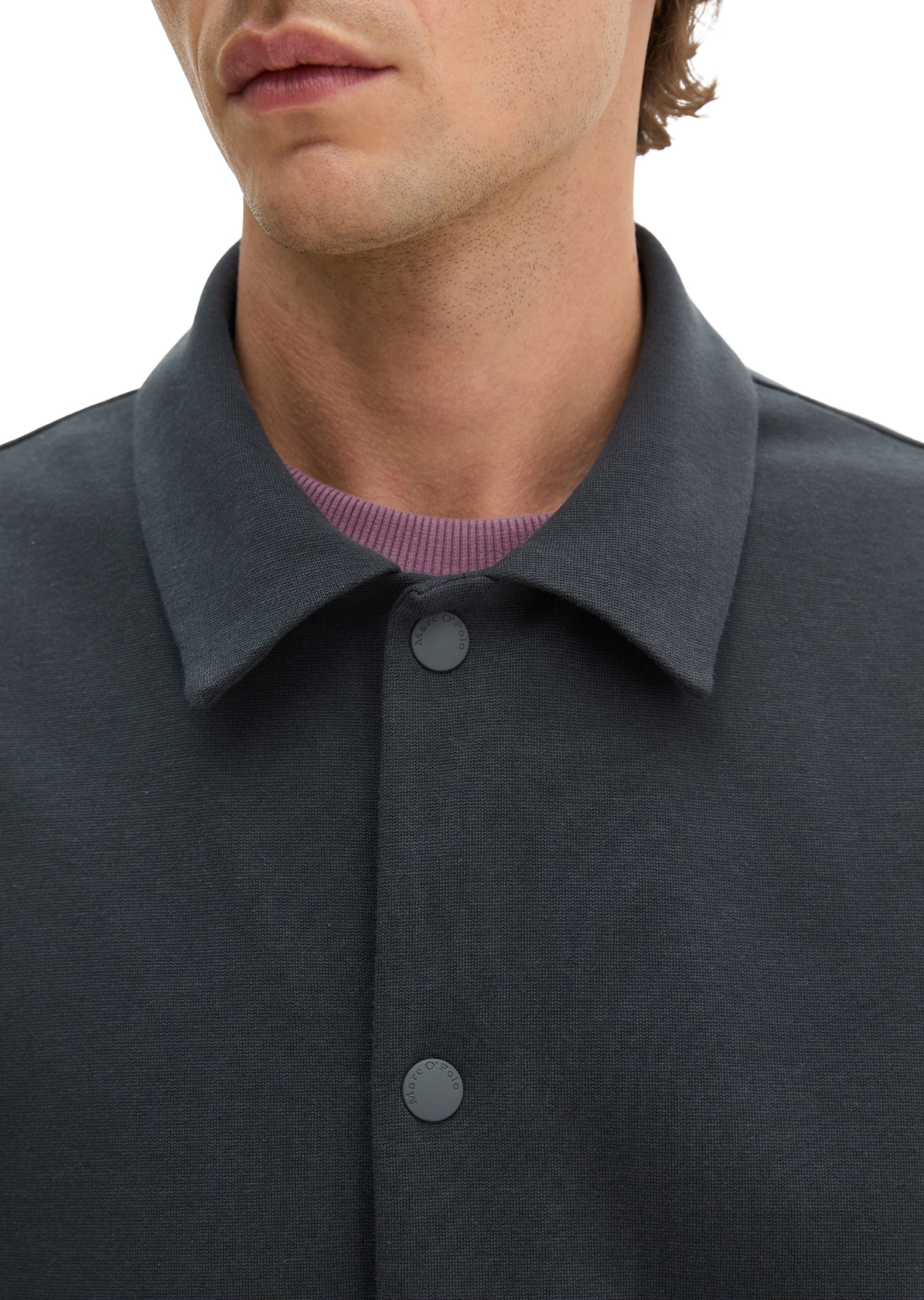Marc O'Polo Veste sweat avec col Kent, coupe Regular Fit