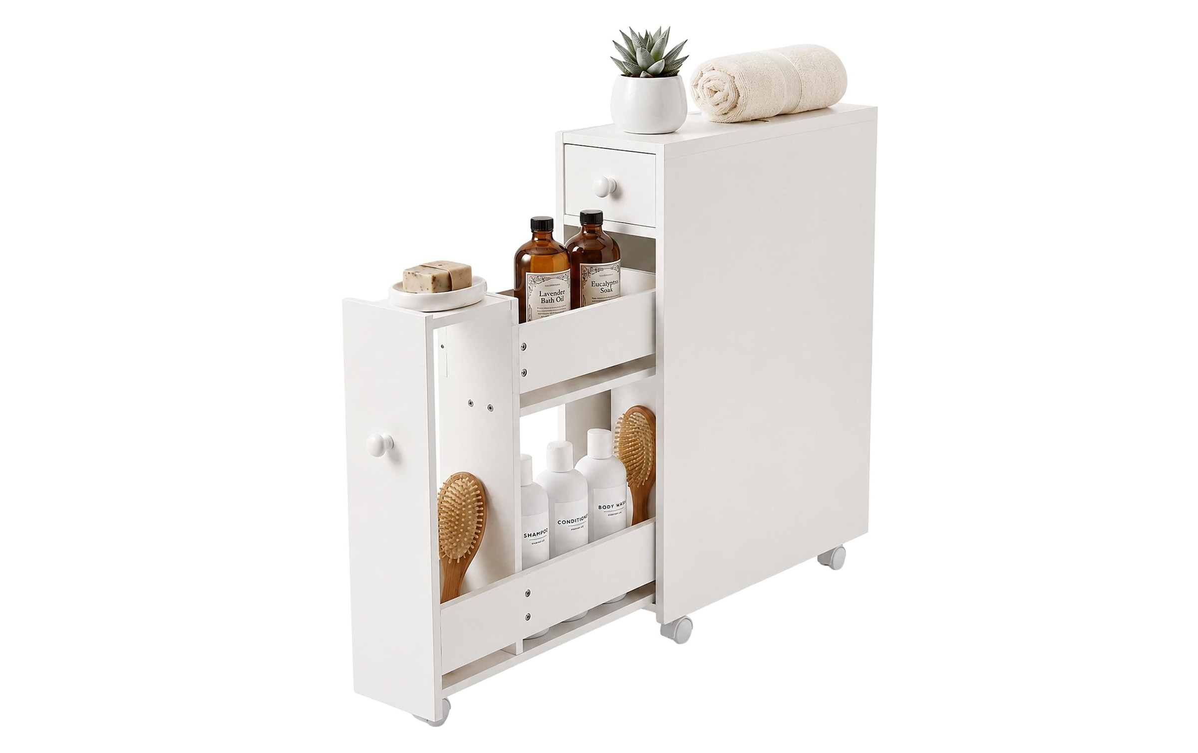 relaxdays Armoire multi-usages »Nischenwagen 16 x 62 cm«