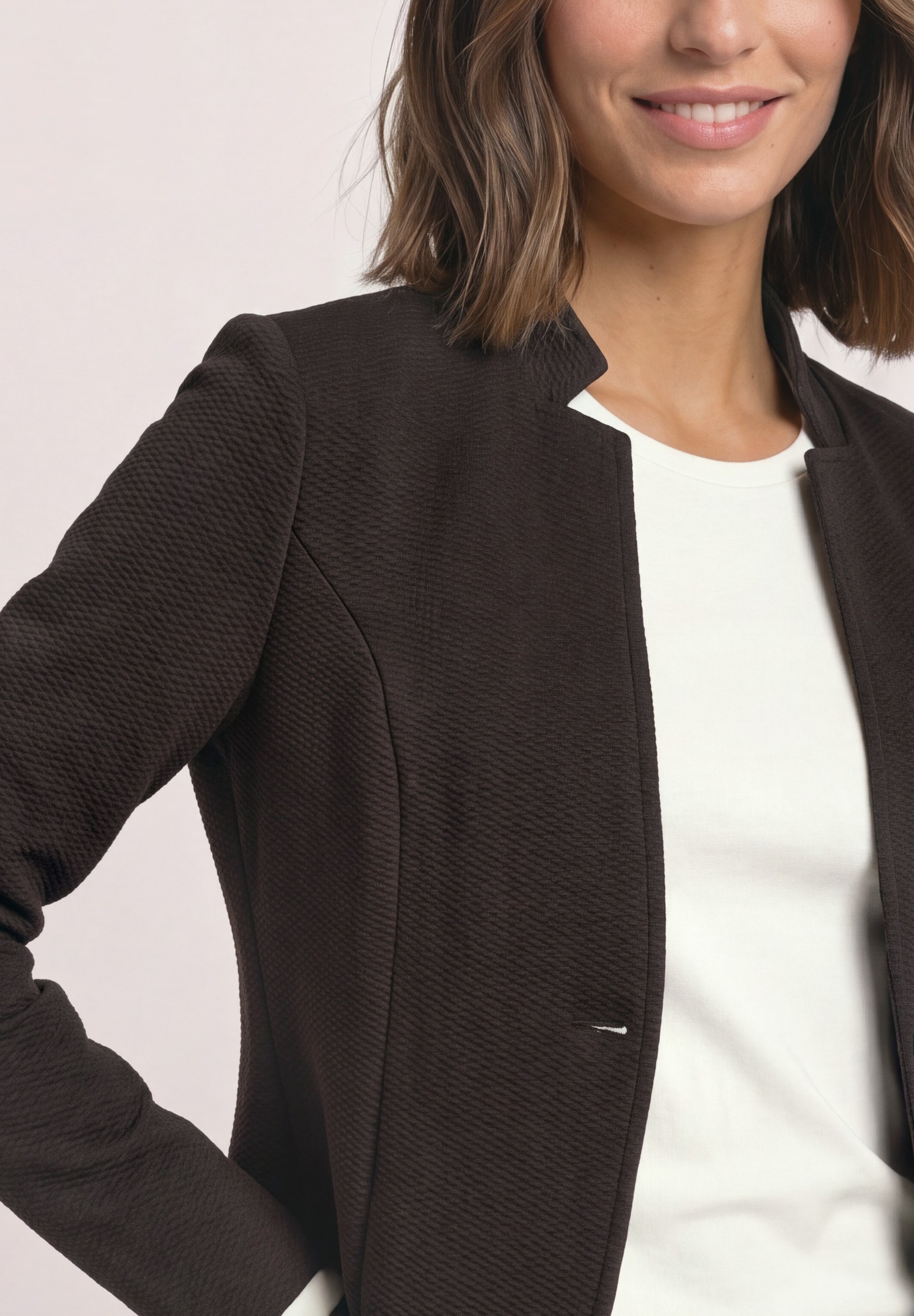 STREET ONE Blazer en jersey qualité structurée, uni, teneur en élasthanne