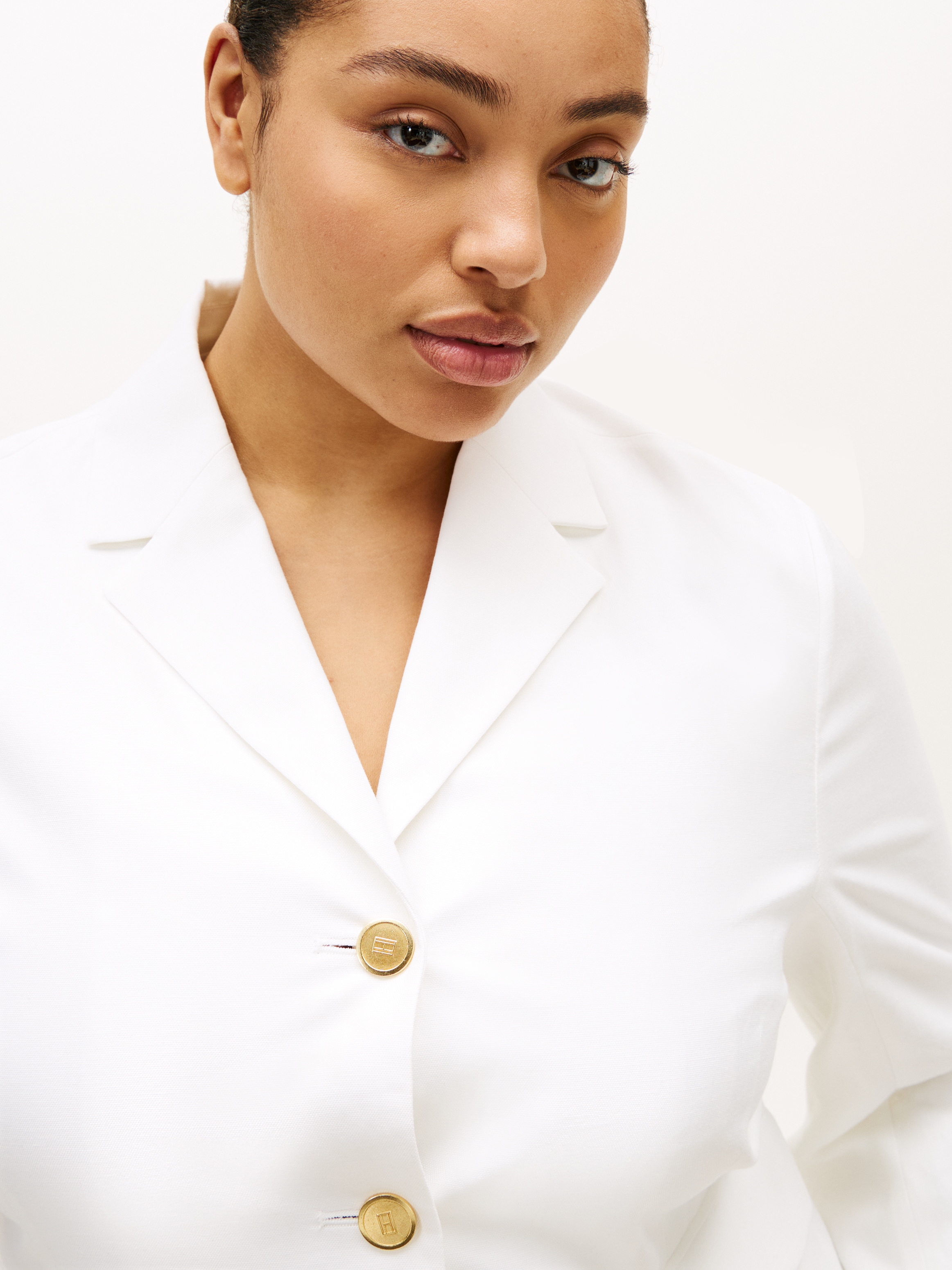 Tommy Hilfiger Curve Veste blazer »CRV LINEN MIX SLIM BLAZER« in grossen Grössen