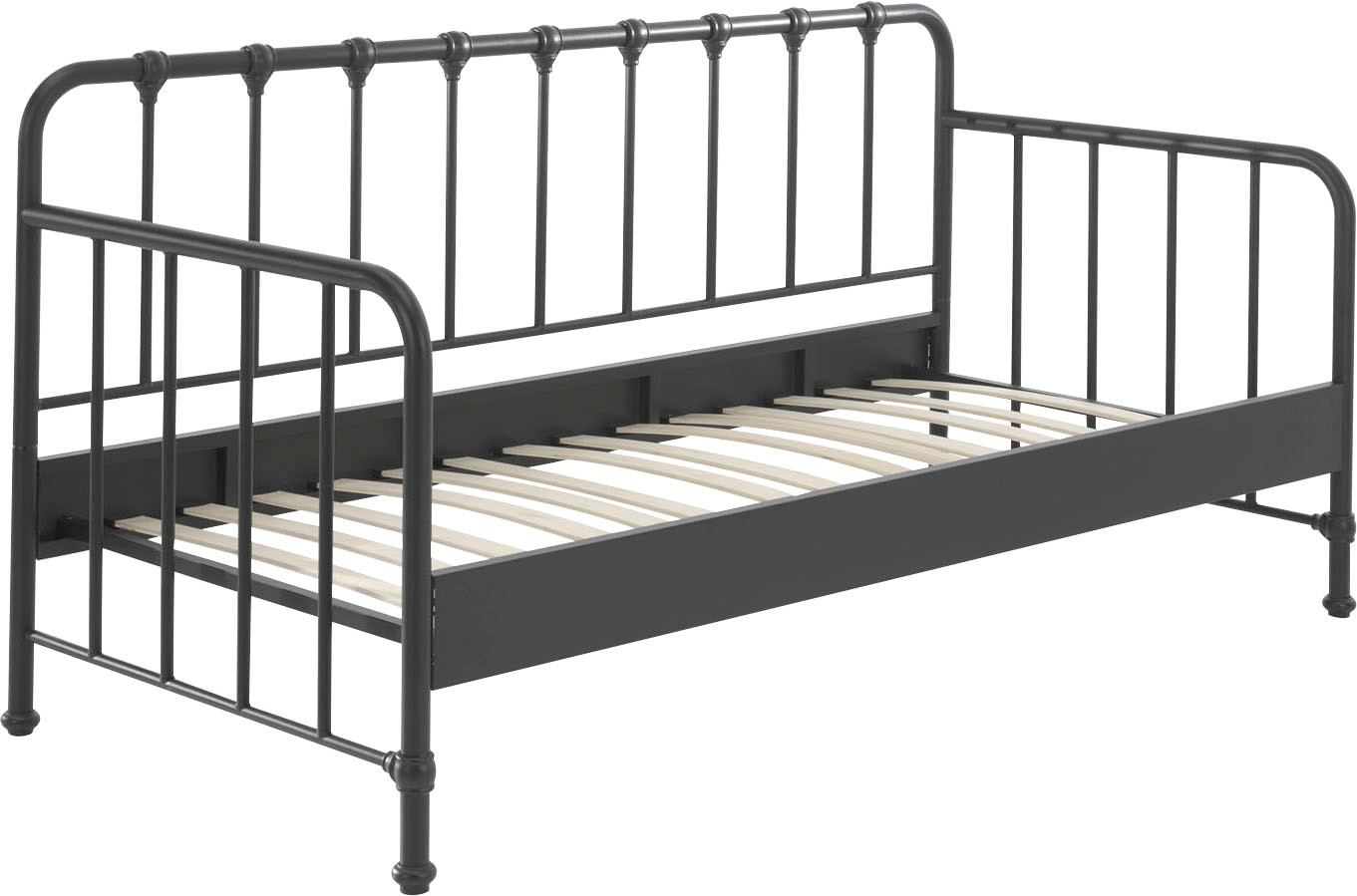 Vipack Jugendbett »Bronxx Daybett, sehr stabil, gradlinige Optik in zeitlosem Design« B/H/T ca. 96,5x110x206cm, schwarz matt, inkl. Lattenrost,  Liegefläche 90/200 cm, ideal für Jugend- oder Gästezimmer