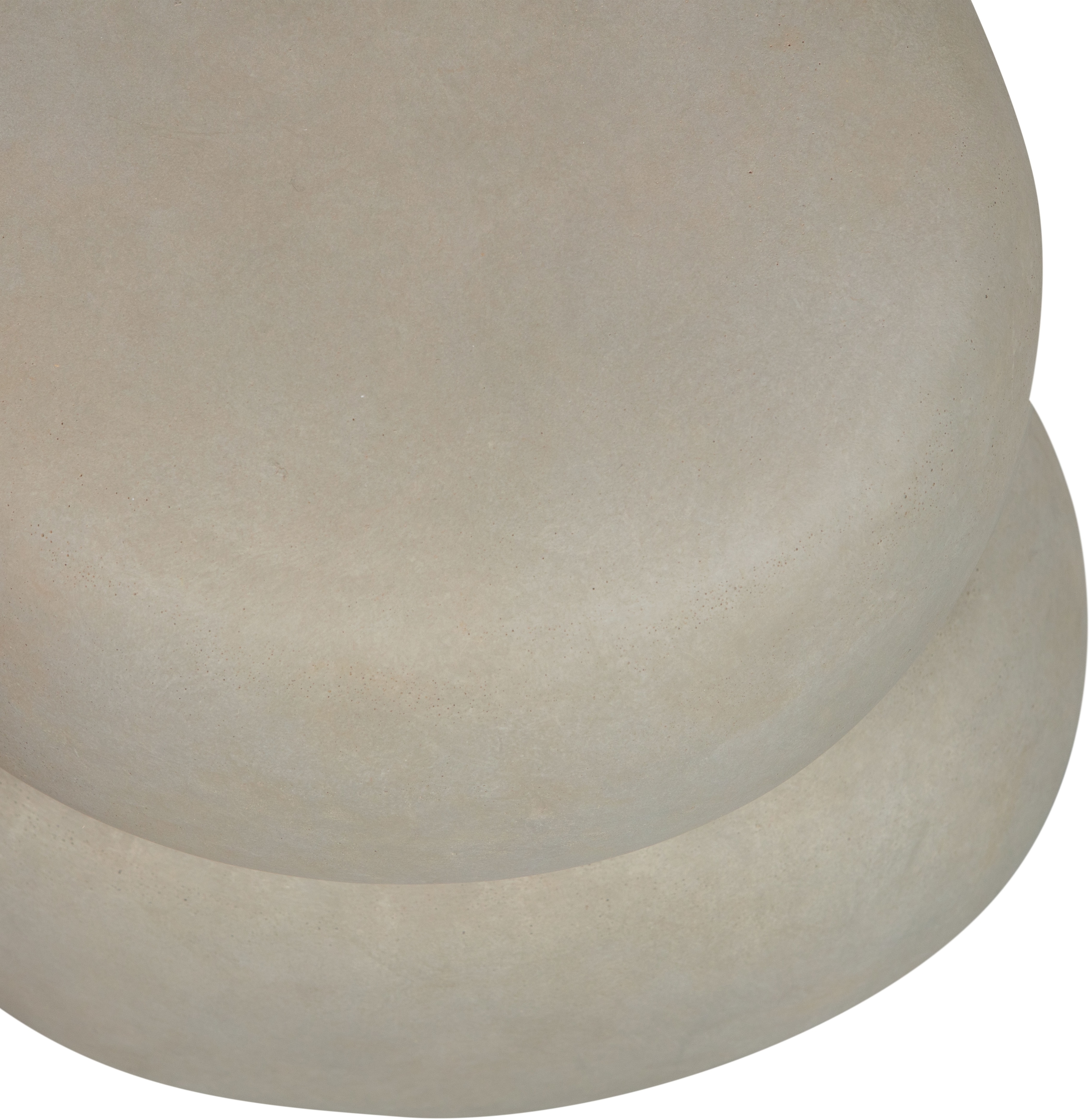 WOOOD Beistelltisch »Oda aus Fiberclay in Betonoptik, organisch gestapelt 41x35x47 cm« Tragkraft 20 kg, Materialstärke 1 cm, Unterseite hohl
