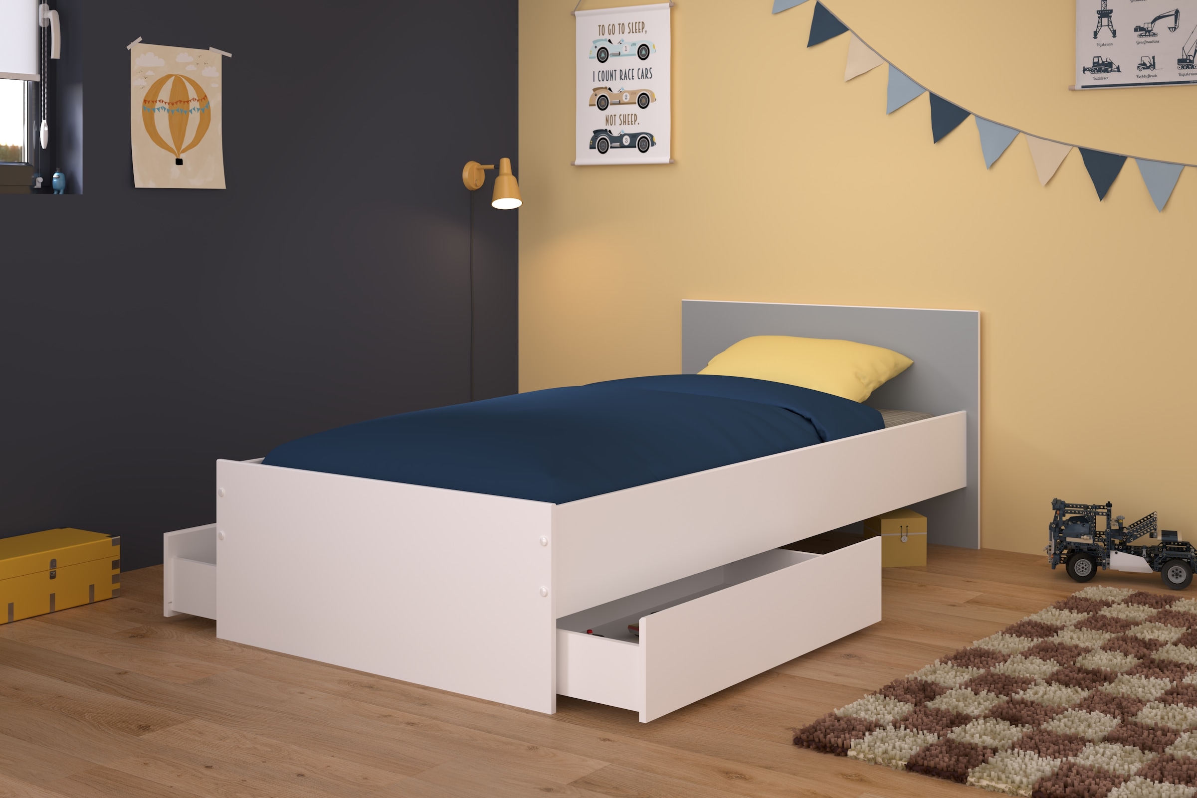 Parisot Lit de rangement »Pirouette 5« Set, 1 tlg. Kopfteil - drehbar Grau oder Rosa