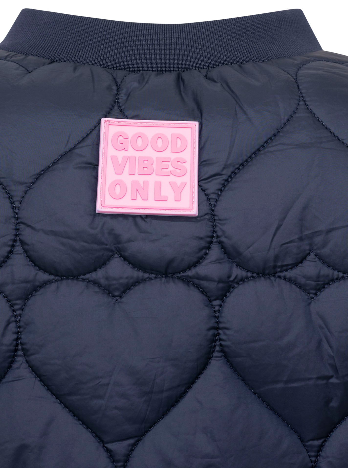 Zwillingsherz Bomberjacke »"Be Happy"« ohne Kapuze modisch, Kontrastdetails, regular fit, langärmelig, mit Herzsticker