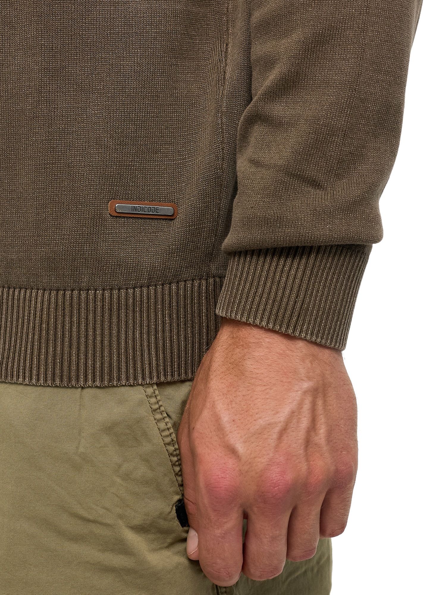 Indicode Troyer »INArkmill ½ zip« coton, coupe régulière