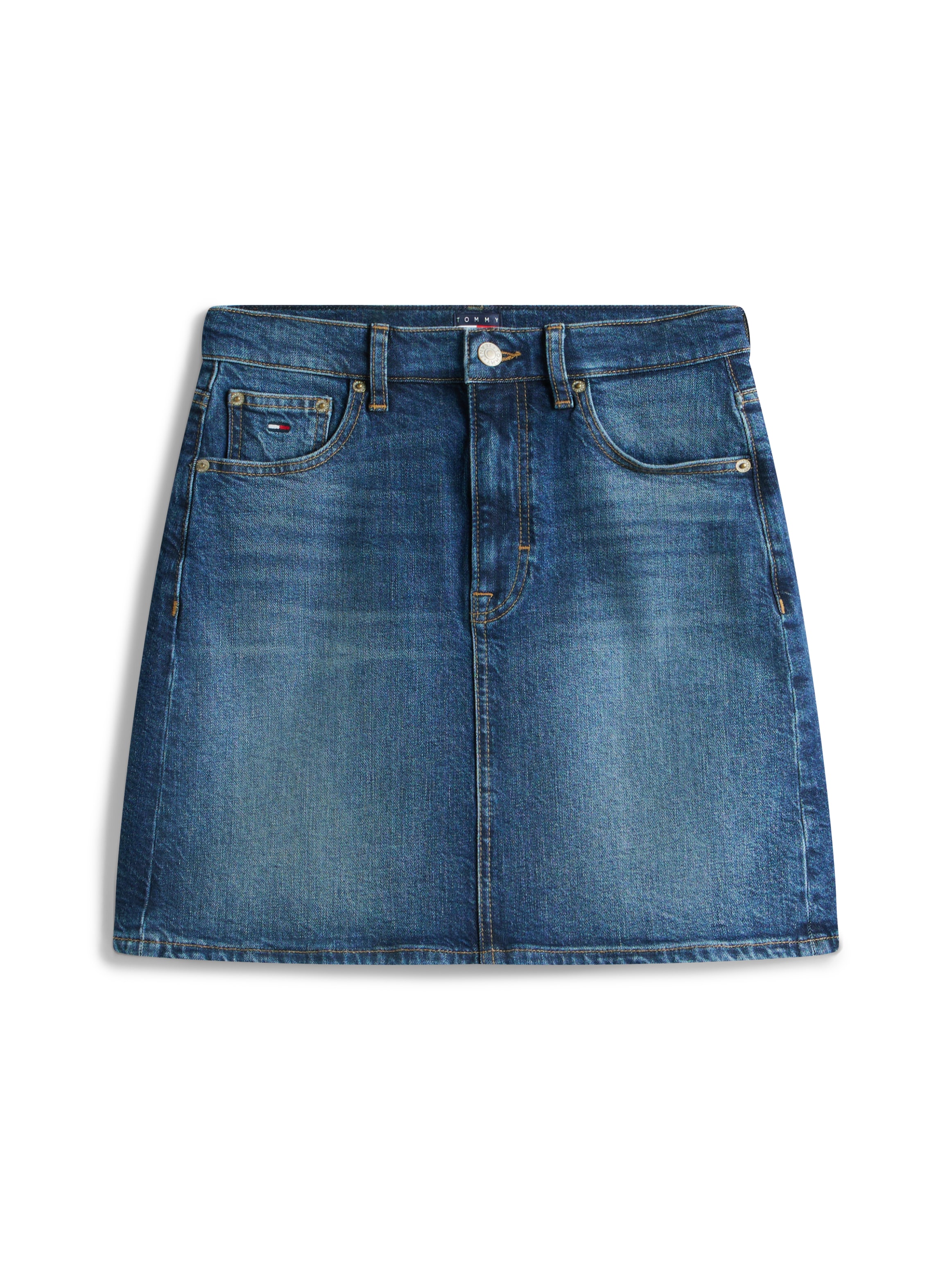 Tommy Jeans Jupe en jean »MOM UH SKIRT BJ8155« avec taille haute, longueur mini