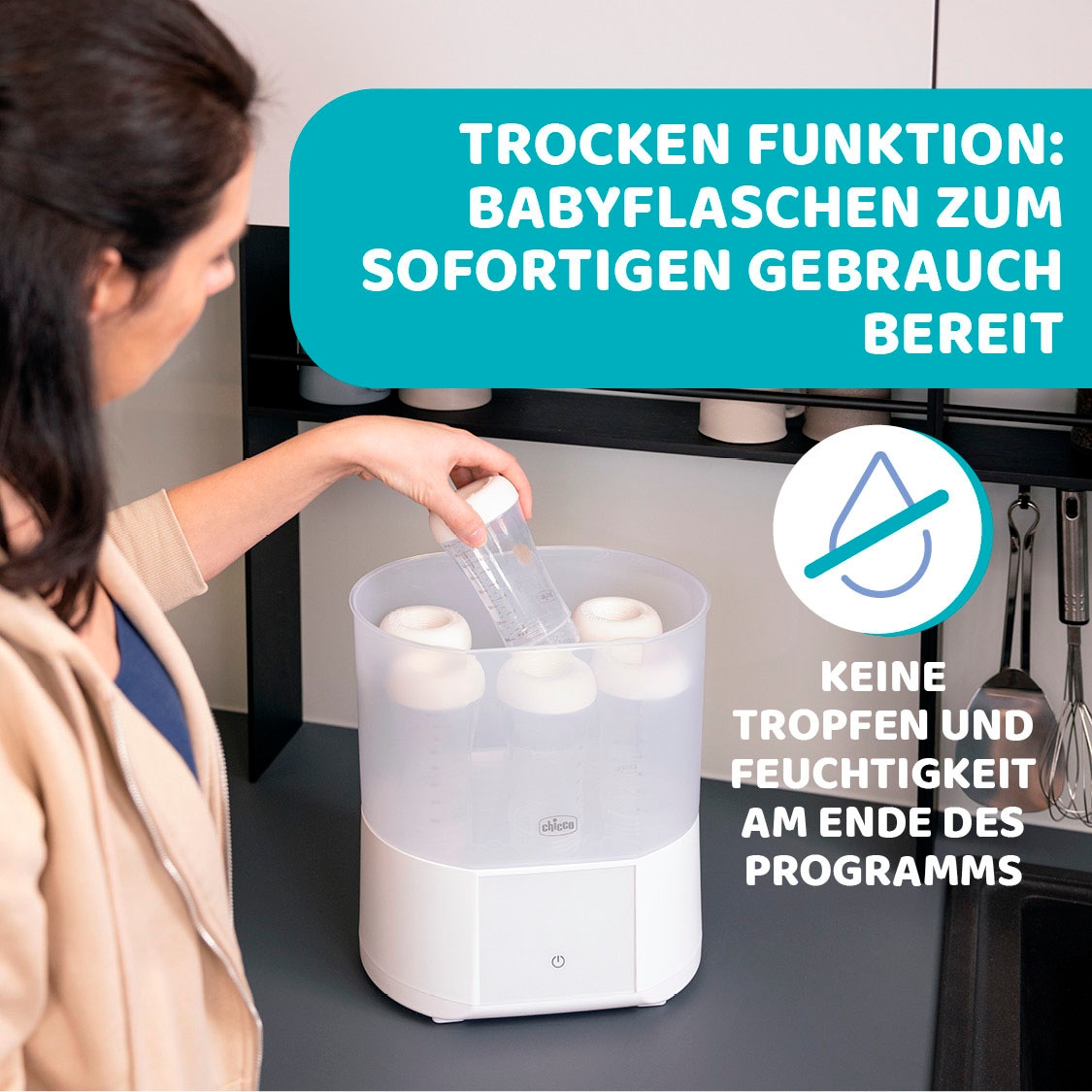 Chicco Stérilisateur à vapeur »Modularer Sterlisator mit Trocknungsfunkion« mit Trocknungsfunktion