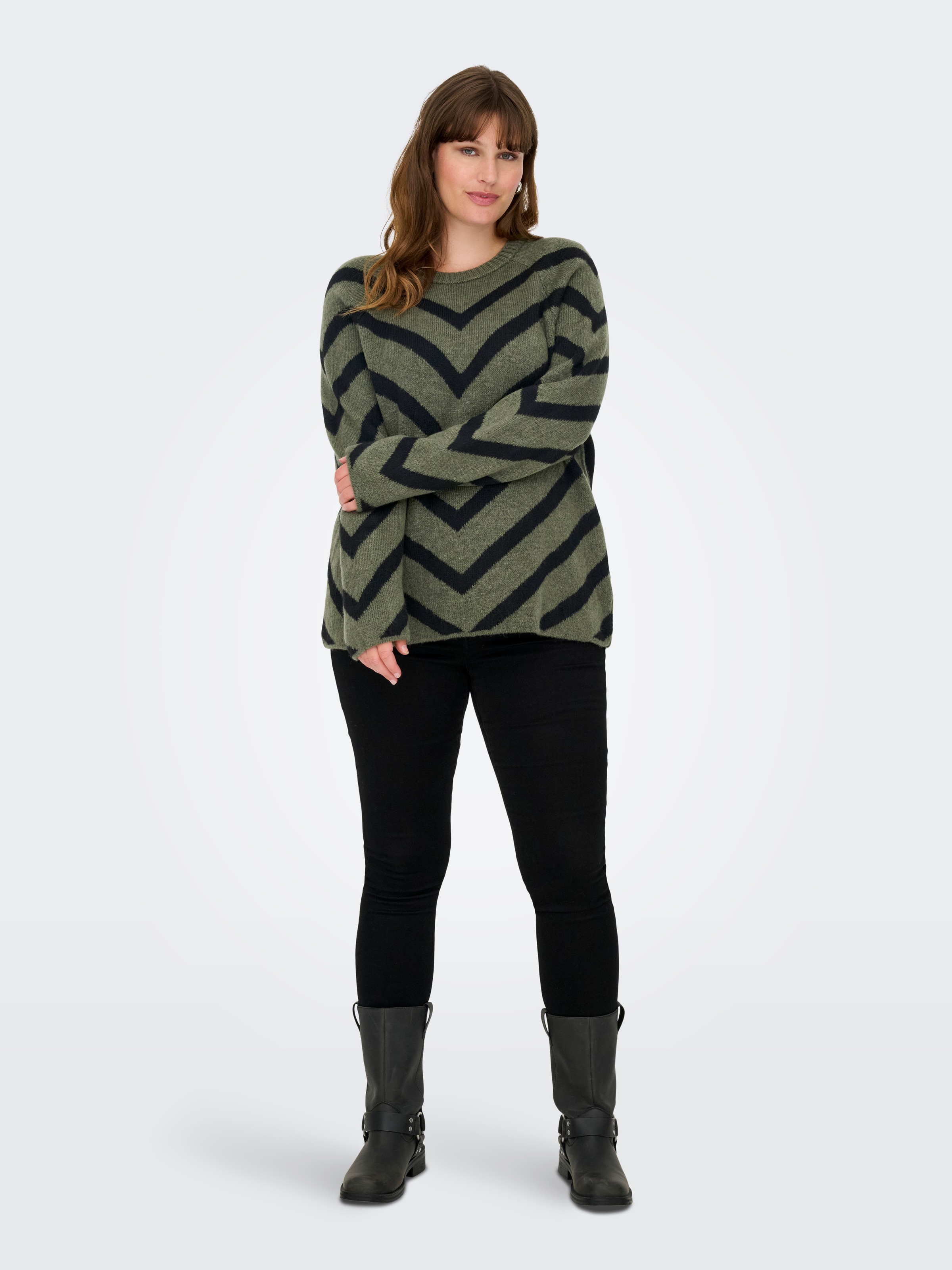 ONLY CARMAKOMA Pull en tricot »CARELIZA L/S PULLOVER KNT NOOS« Kunstfaser