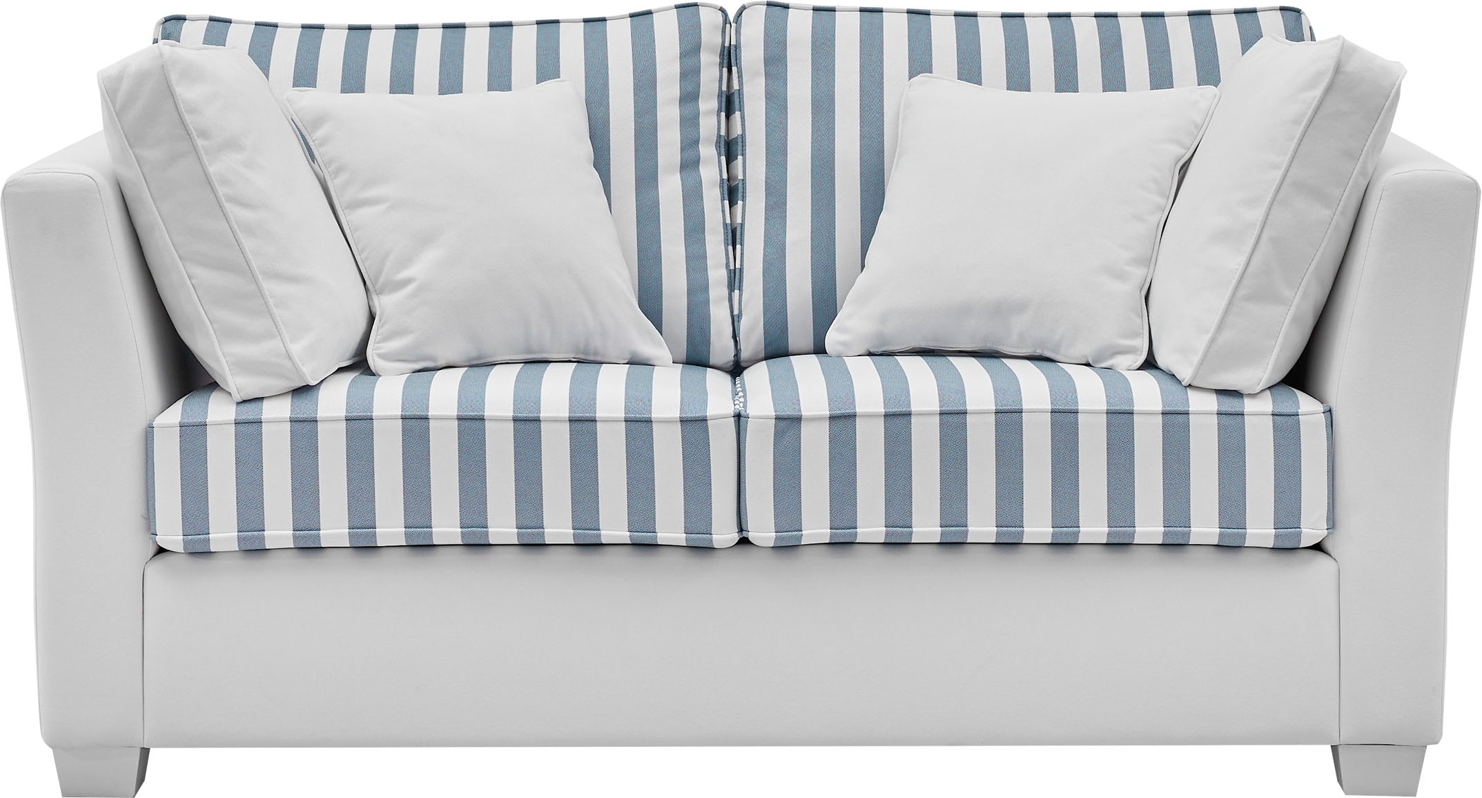 Home affaire 2-places »CALIFORNIA« maritimer Landhausstil, in 3 Breiten, mit Holzfüssen Weiss lackiert