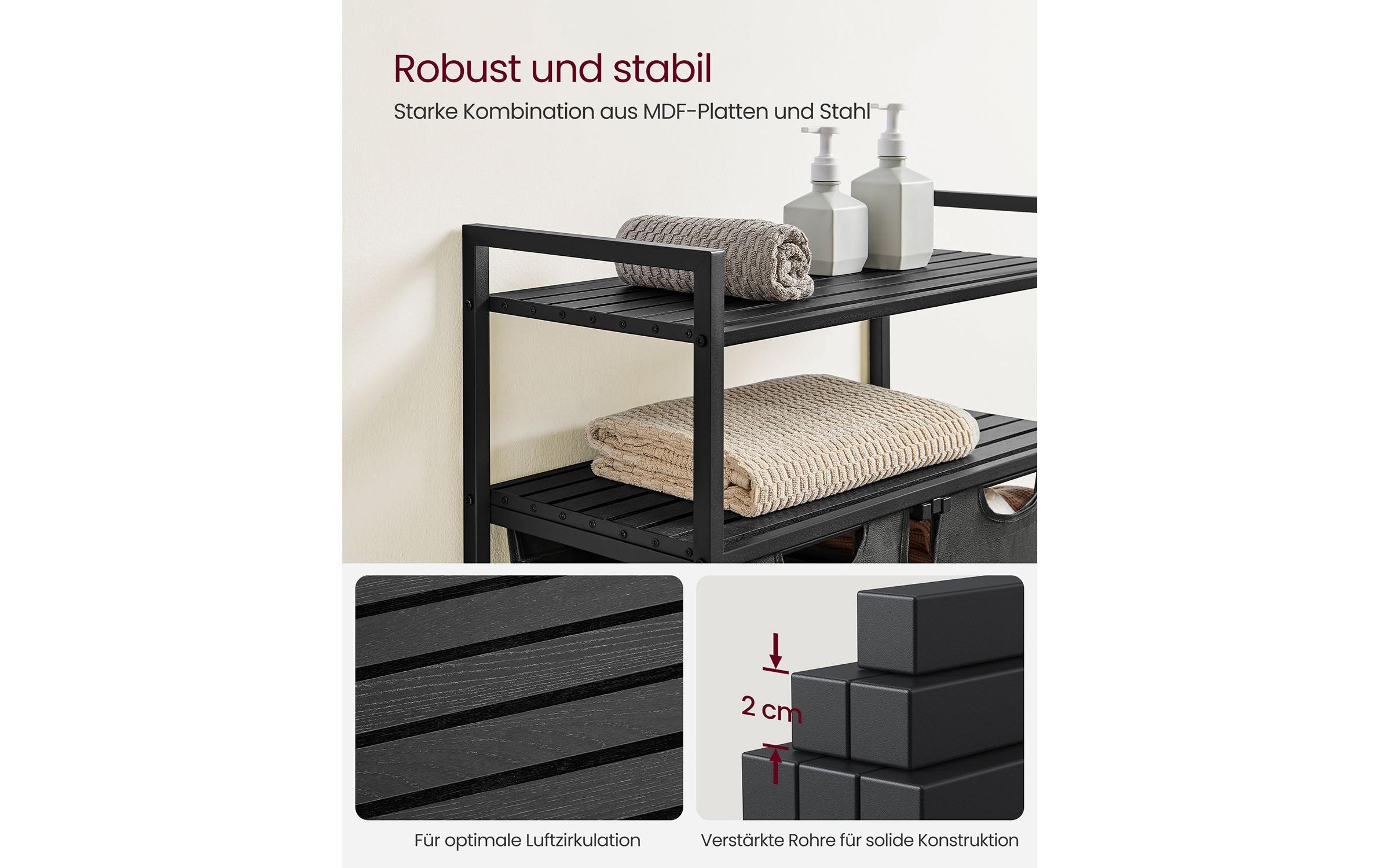 VASAGLE Wäschekorb »mit Ablage 2 x 46 l«