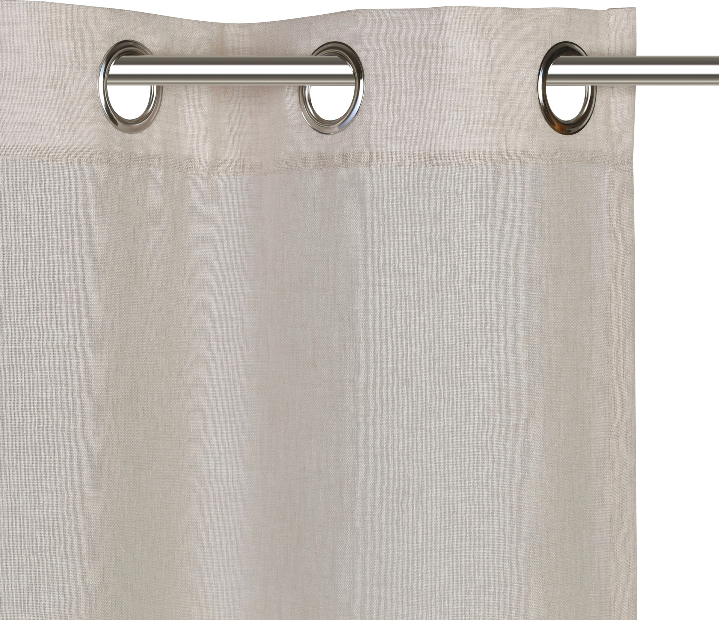 GOODproduct Rideau »Fiete« Œillet 1 cuis tlg. Leinen Optik, monochrom, basic, pflegeleicht, verschiedene Grössen