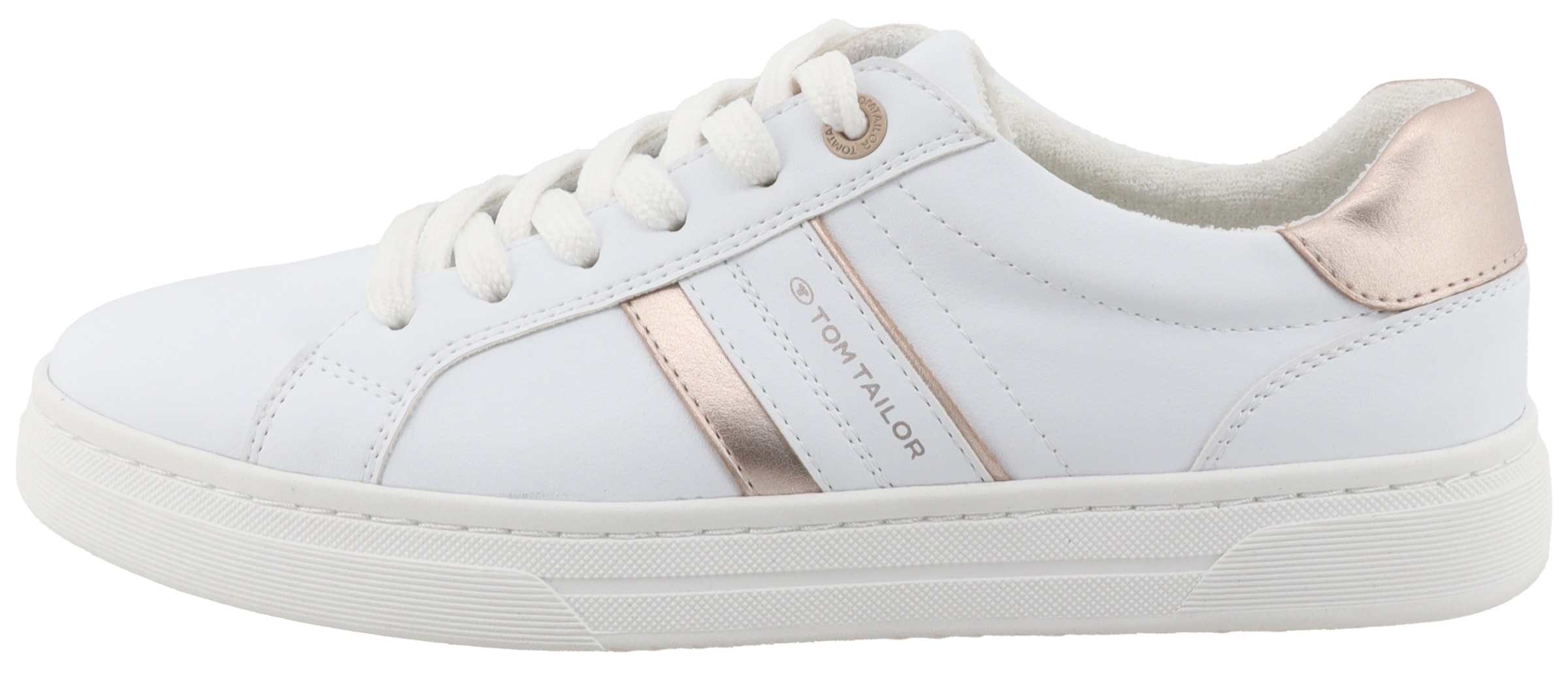 TOM TAILOR Sneaker  , Freizeitschuh, Halbschuh, Schnürschuh, Kontrastbesatz an der Ferse