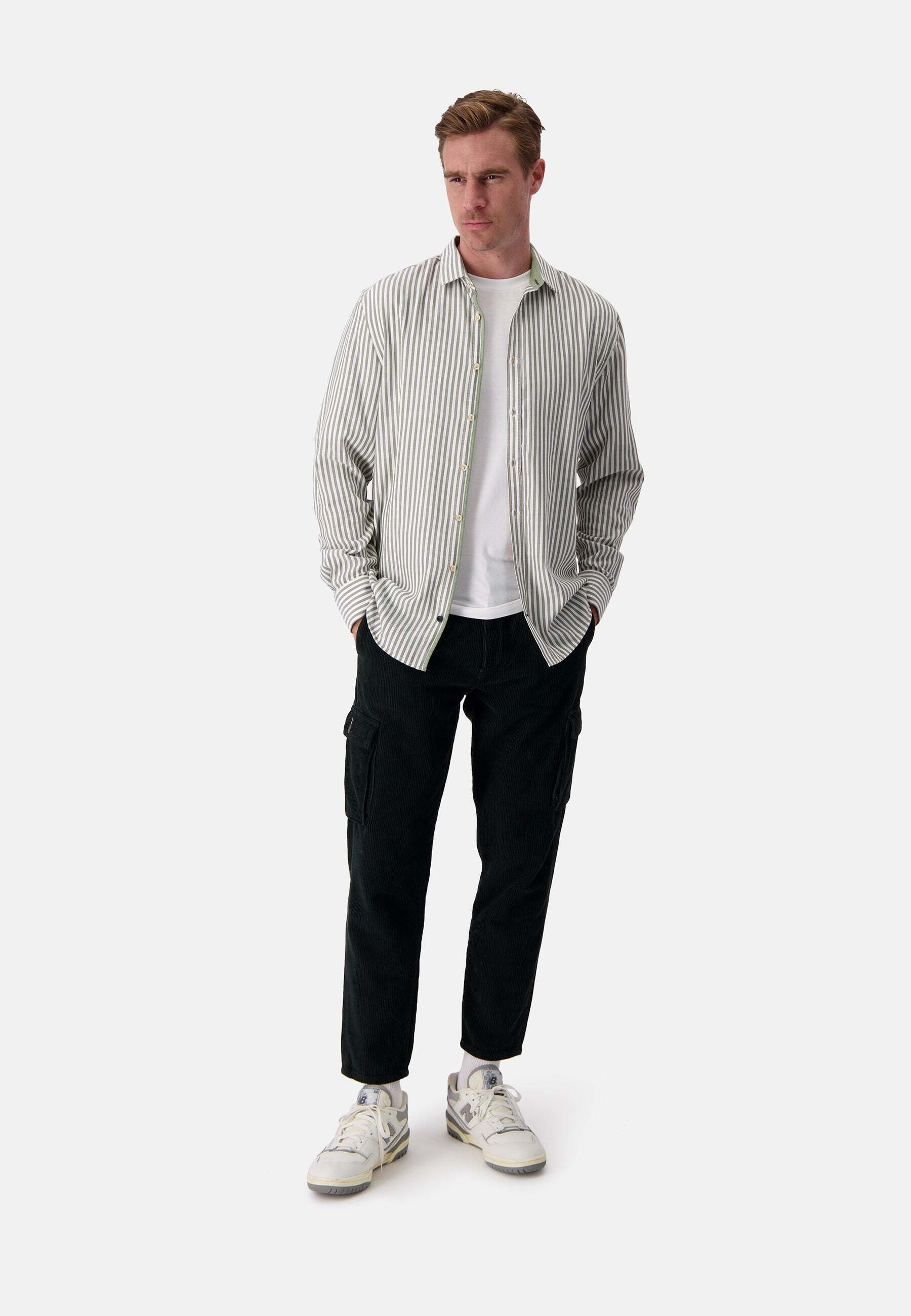 colours & sons Langarmhemd »colours & sons Langarmhemd Shirt-Brushed Twill Stripes«