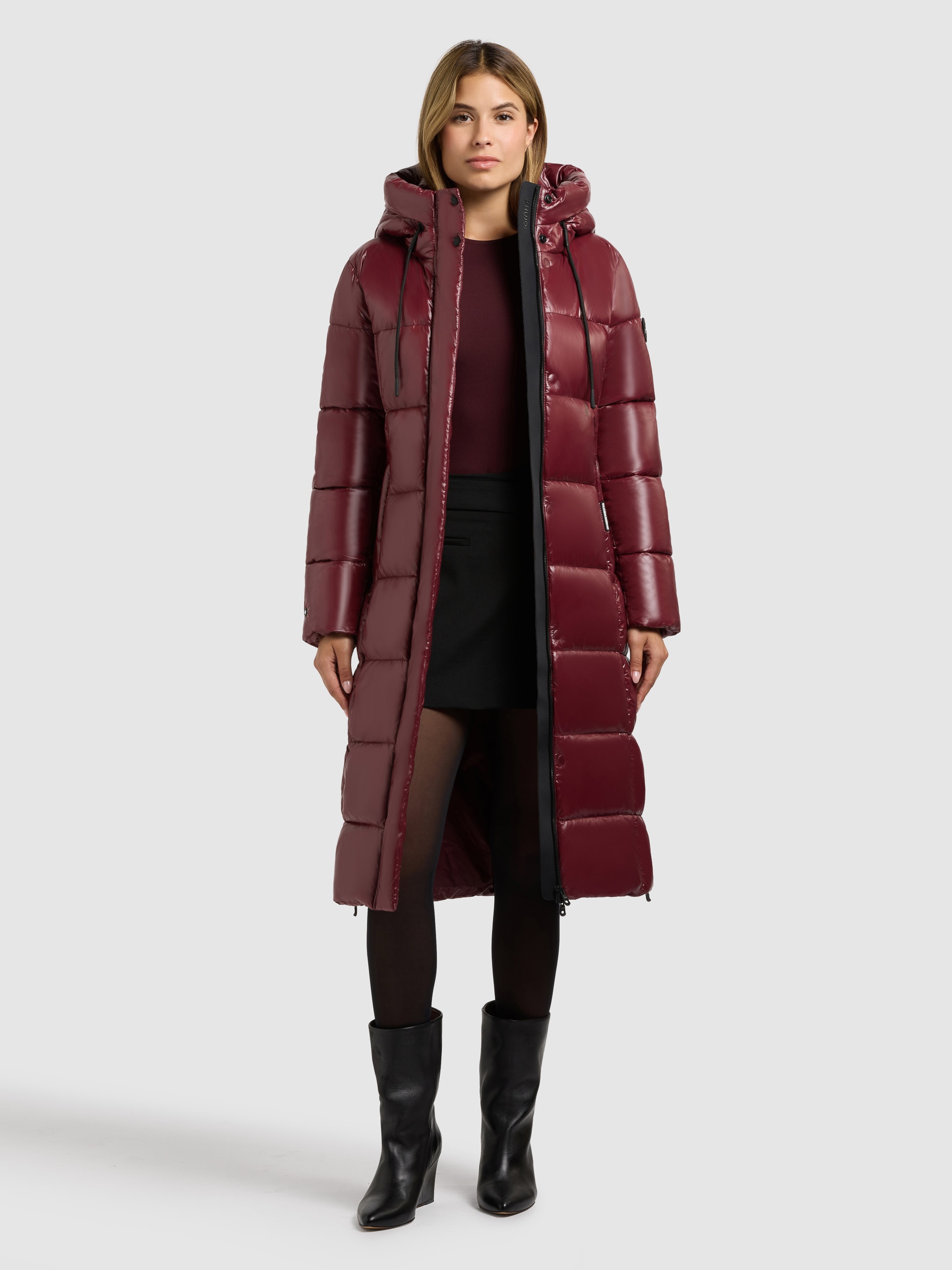 khujo Steppmantel »WILLA« praktische Seitenschlitze mit Reissverschluss