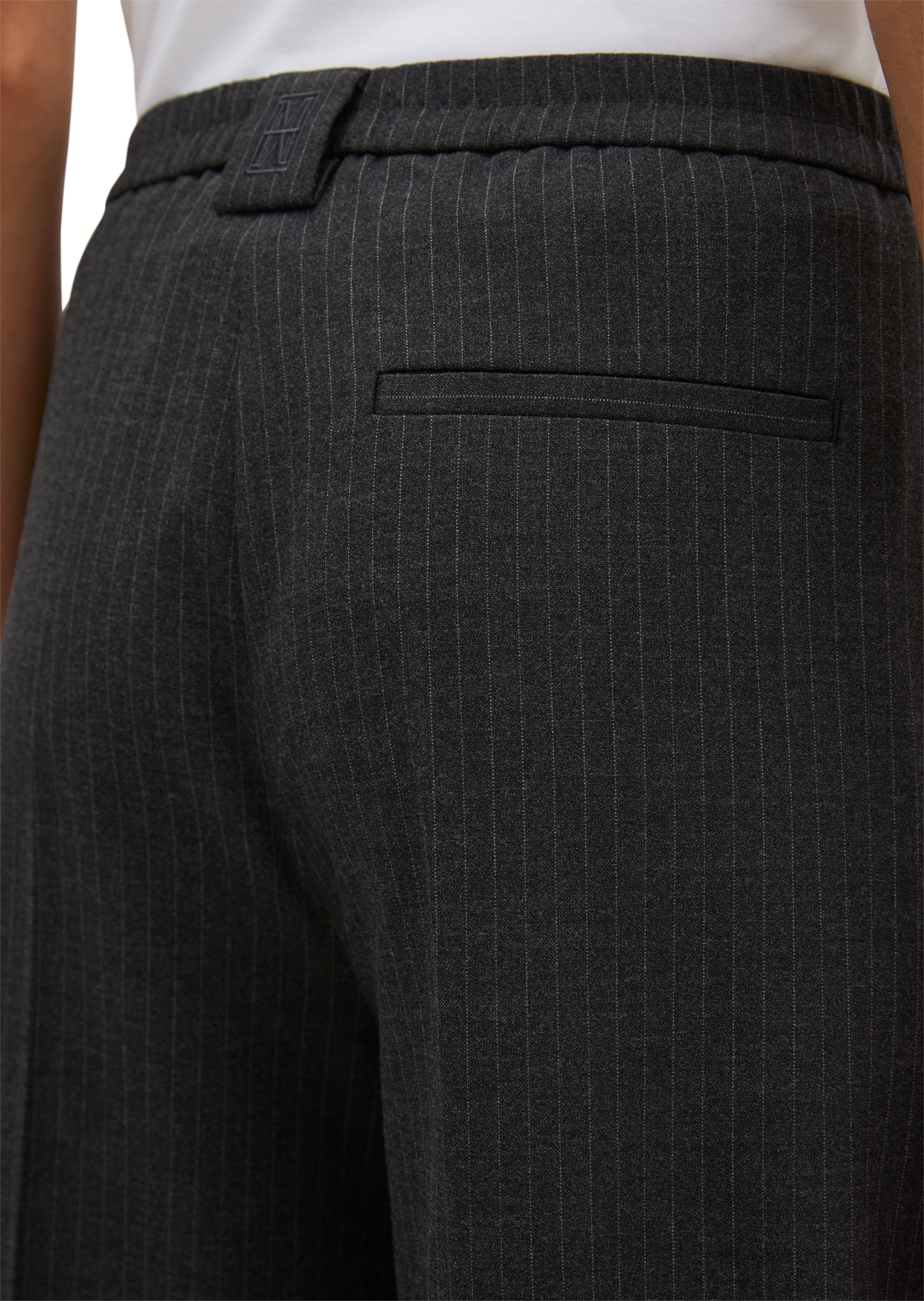 Marc O'Polo Pantalon tissé »Margo Wide«  aspect laine, jambes décontractées longues
