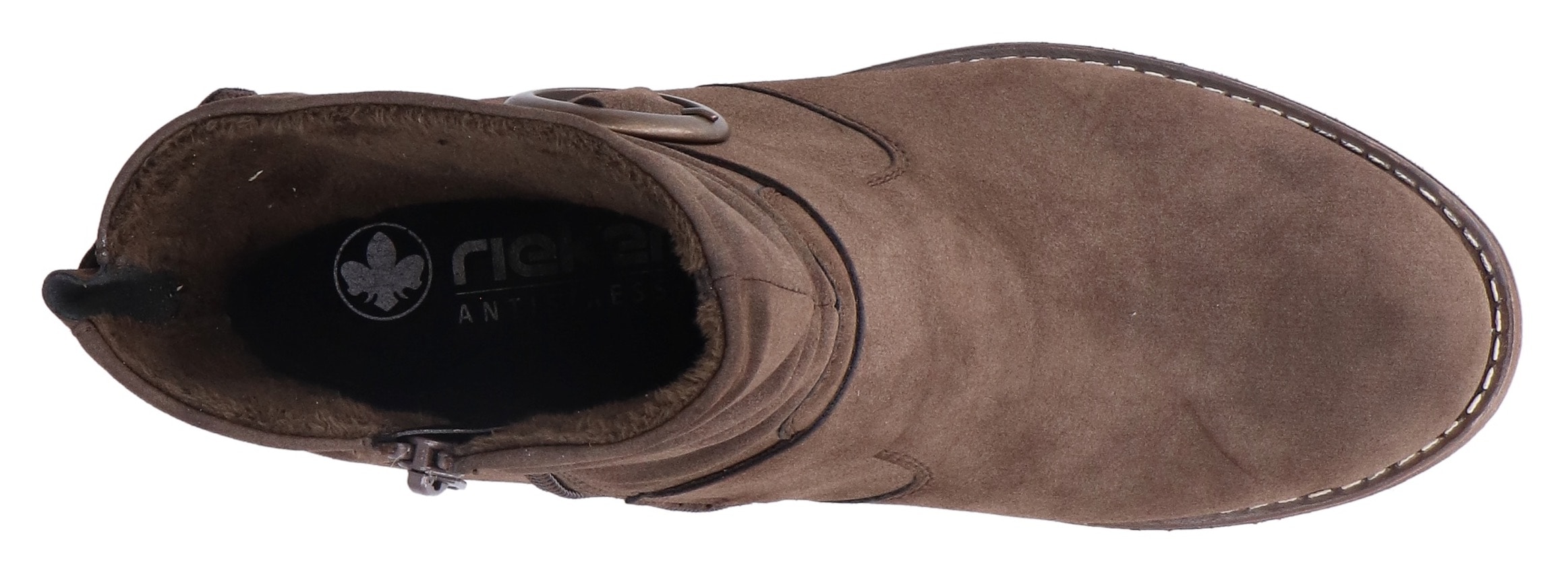 Rieker Stiefelette  Boots, Blockabsatz, slouchy Schaft und Innenreissverschluss