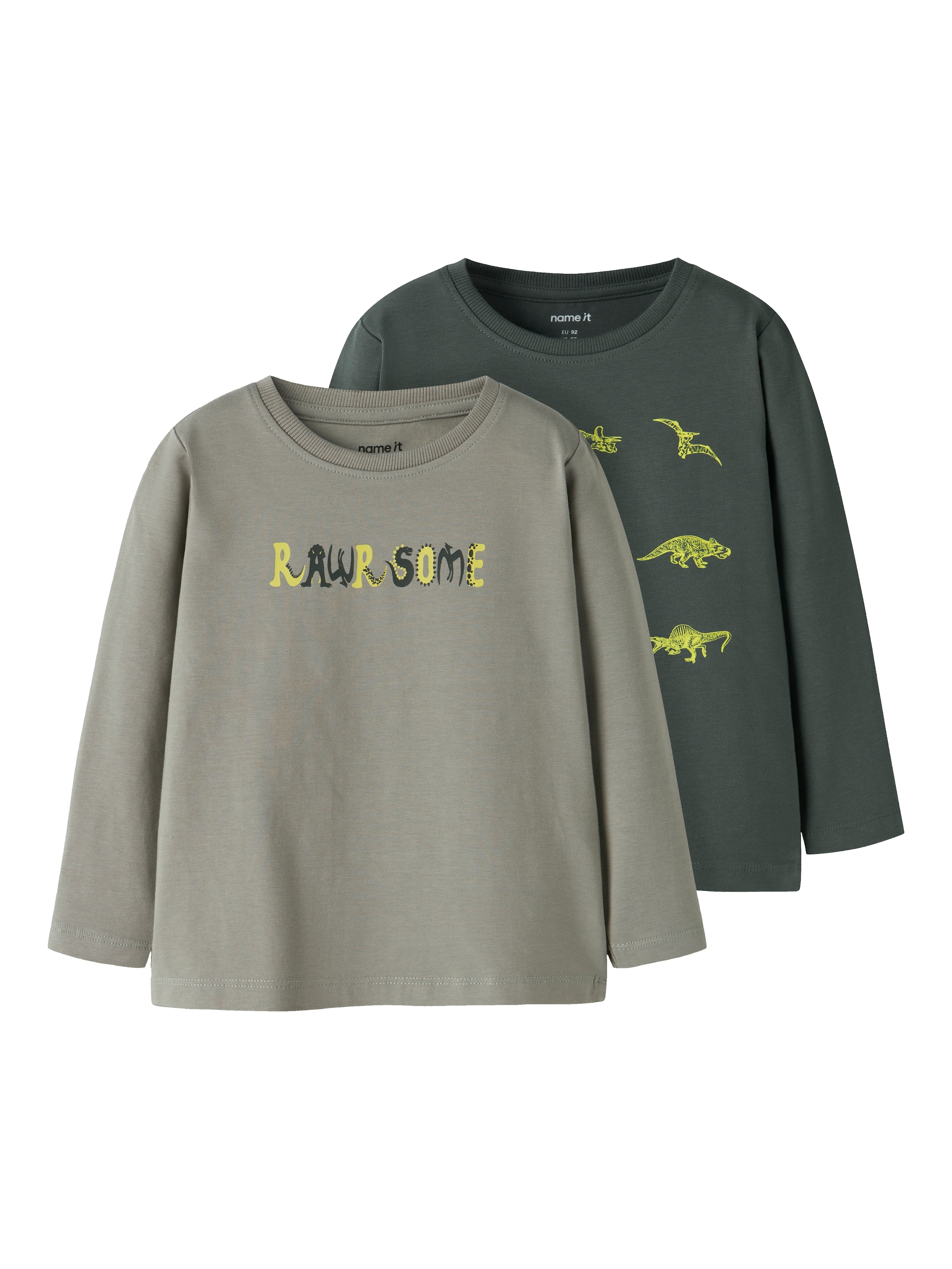 Name It T-shirt à manches longues »NMMVUX 2P LS TOP« Paquet, 2 pièces Baumwollmischung, regular fit