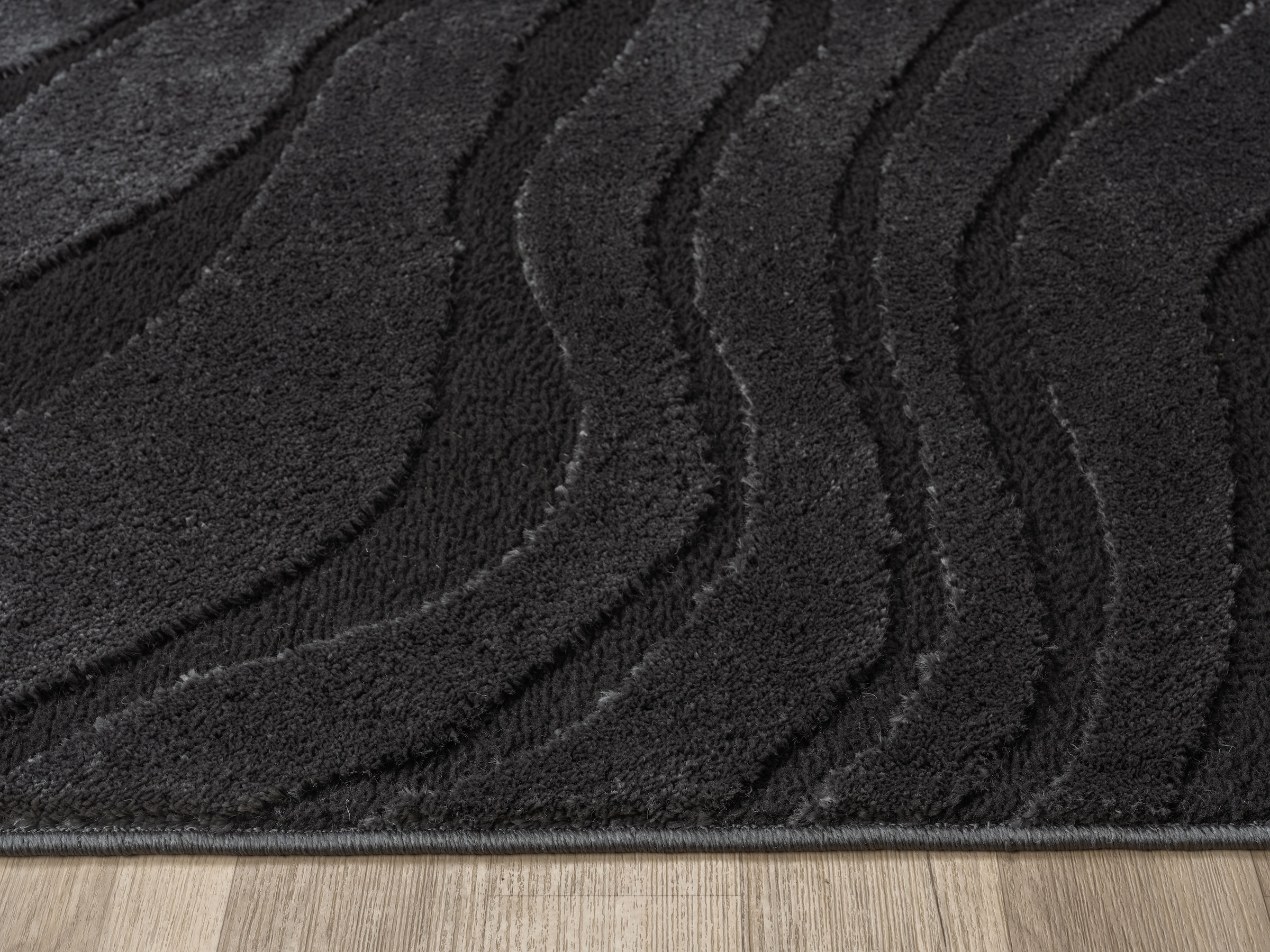 GOODproduct Teppich »Benia, Hoch-Tief-Struktur« rechteckig 19 mm Höhe Wellen-Design, leichter Glanz, modern, Wohnzimmer, Schlafzimmer