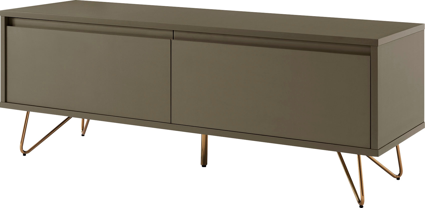 SalesFever Lowboard »Bolton - TV-Kommode in schlichter Eleganz« Kommode mit Klappendämpfe,  Hairpin Beinen