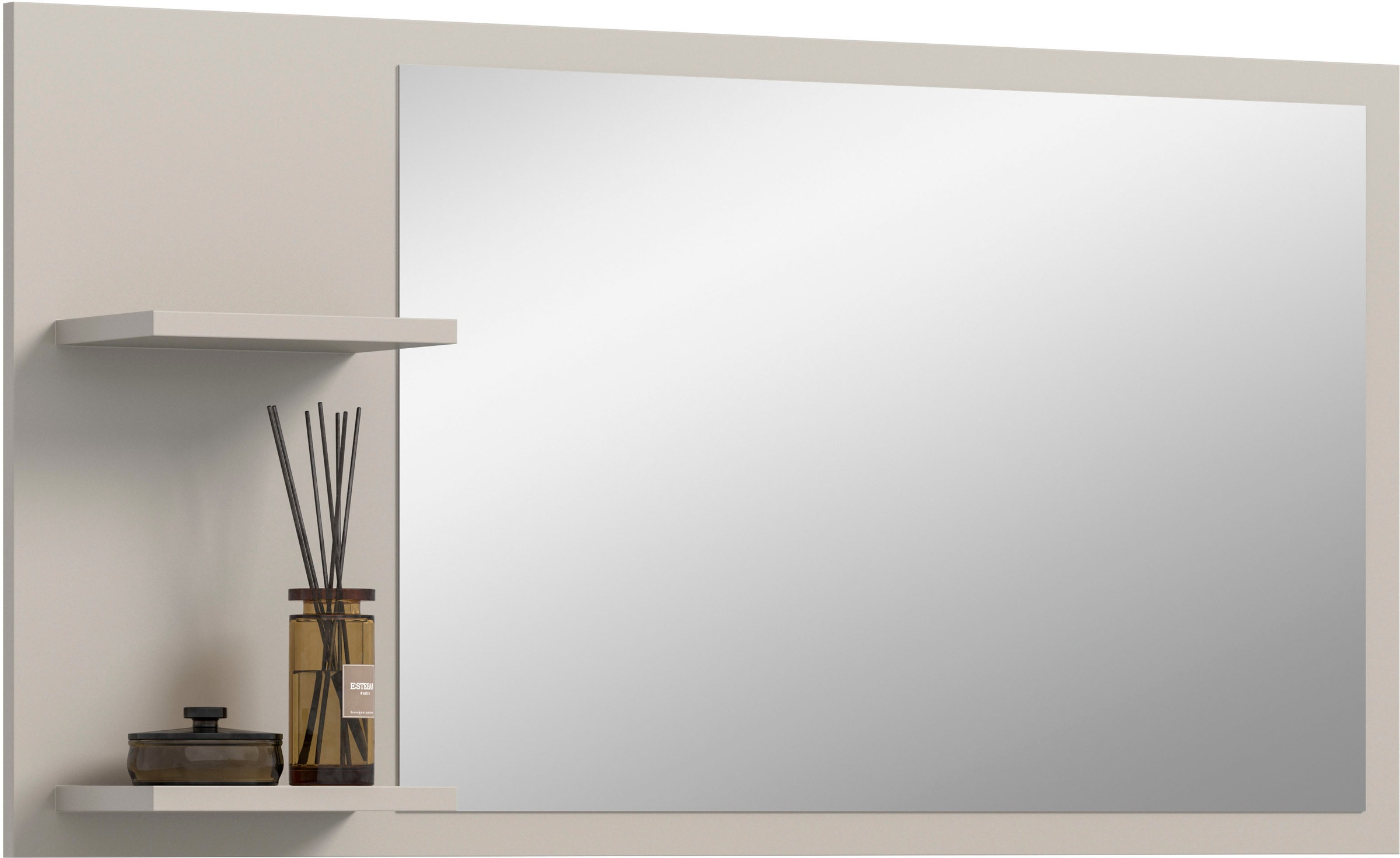 Home affaire Spiegel »TATIO, 106x55x16 cm, 2 Ablageböden, grosse Spiegelfläche« Garderobenspiegel, Flurspiegel