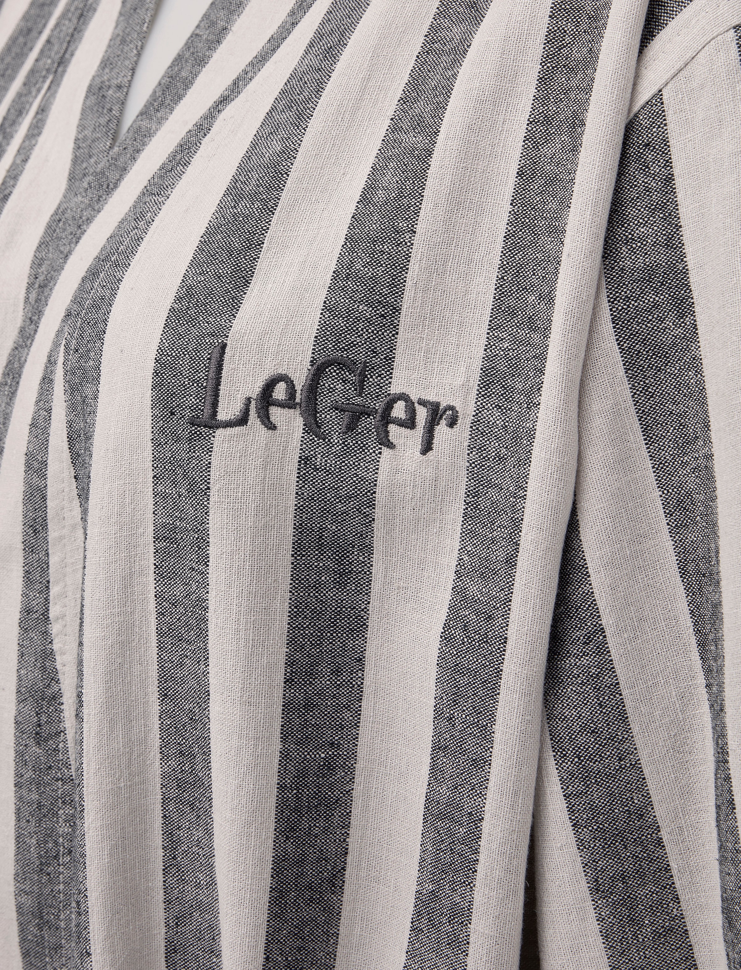 LeGer Home by Lena Gercke Bademantel »Tamsin Benny, ideal für Sauna & Spa, Hotelbademantel, Morgenmantel« 1 Stk. Baumwolle, Leinen, gestreift