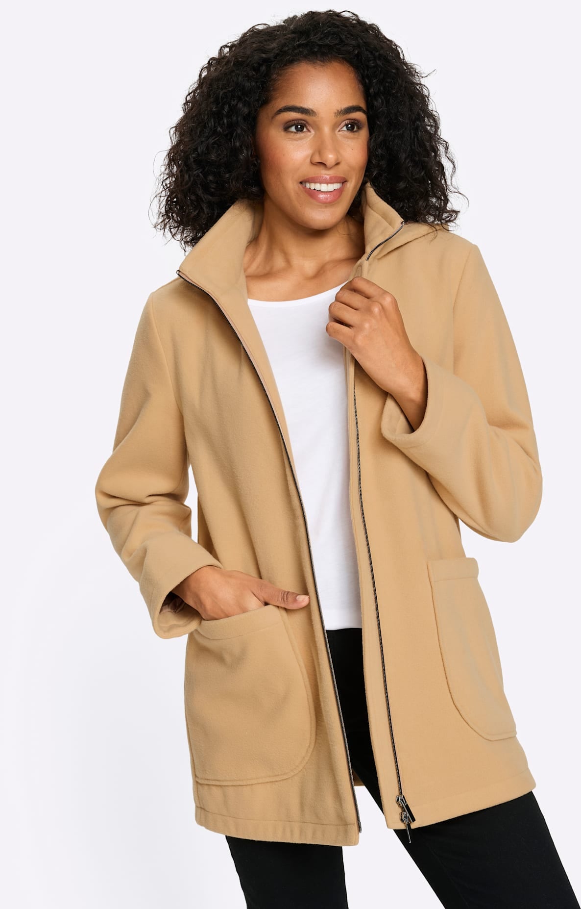 Classic Basics Veste longue mit Kapuze