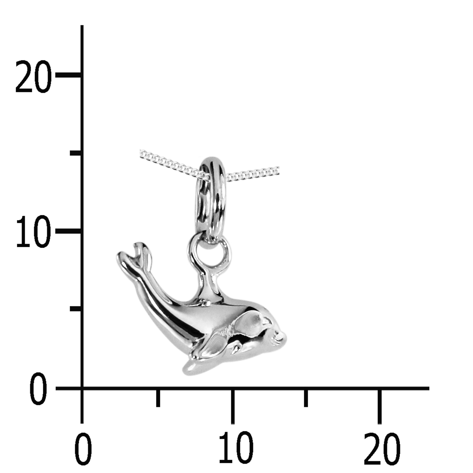 OSTSEE-SCHMUCK Chaîne avec pendentif »Ostsee-Schmuck Kette mit Anhänger Delfin«